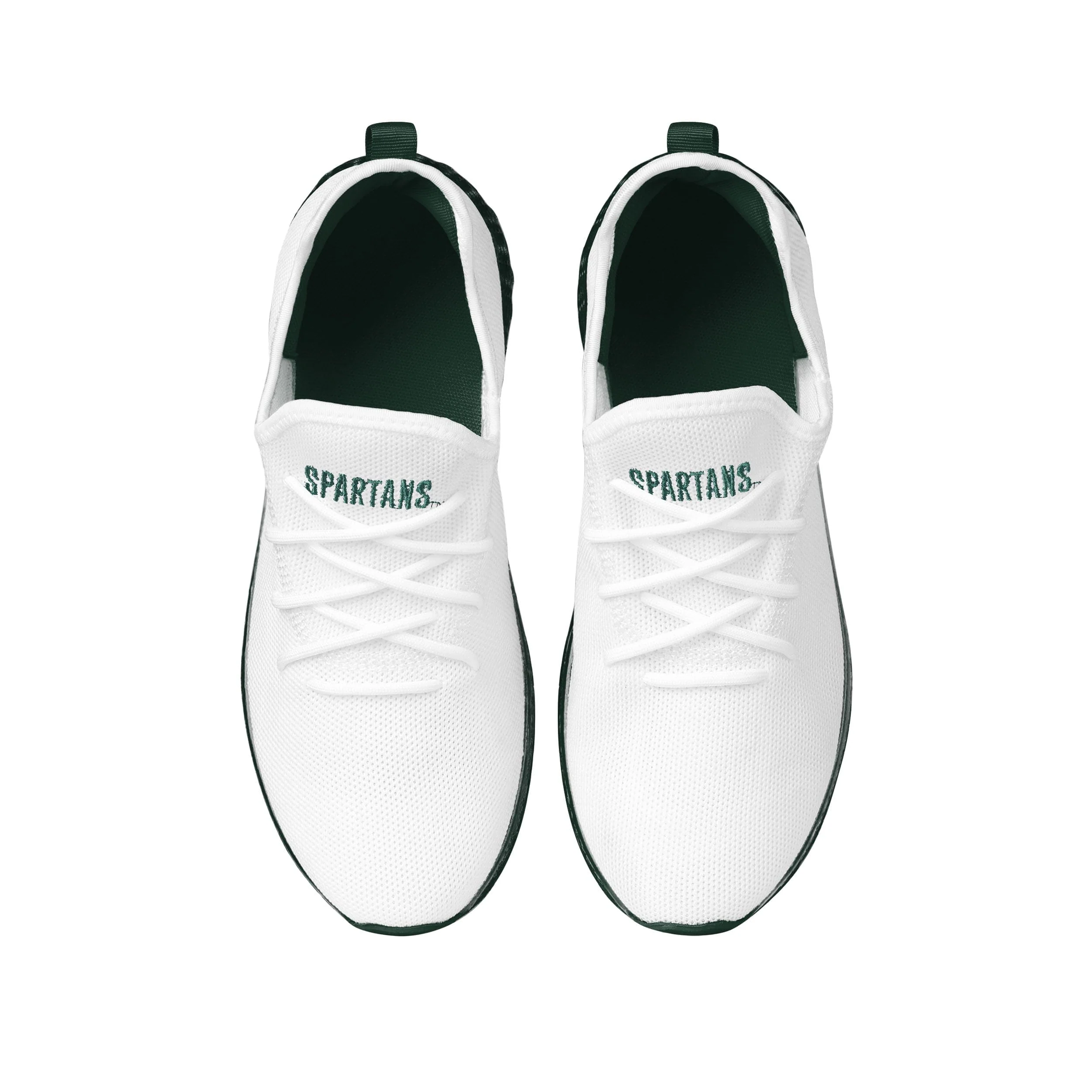 Michigan State Spartans NCAA Mens Gradient Midsole White Sneakers - Image 4