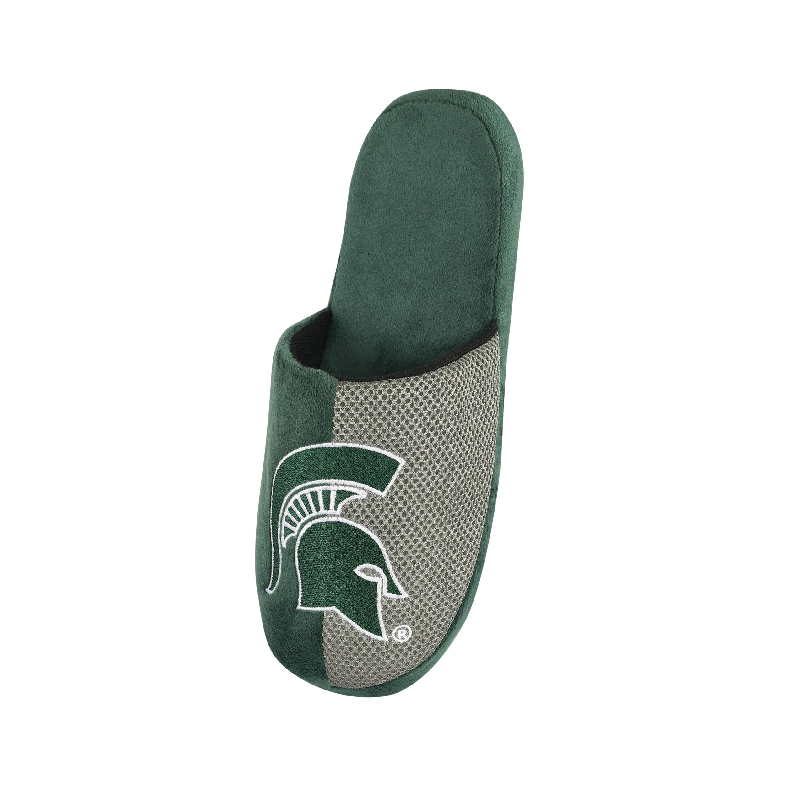 Michigan State Spartans NCAA Mens Logo Staycation Slippers - Image 3