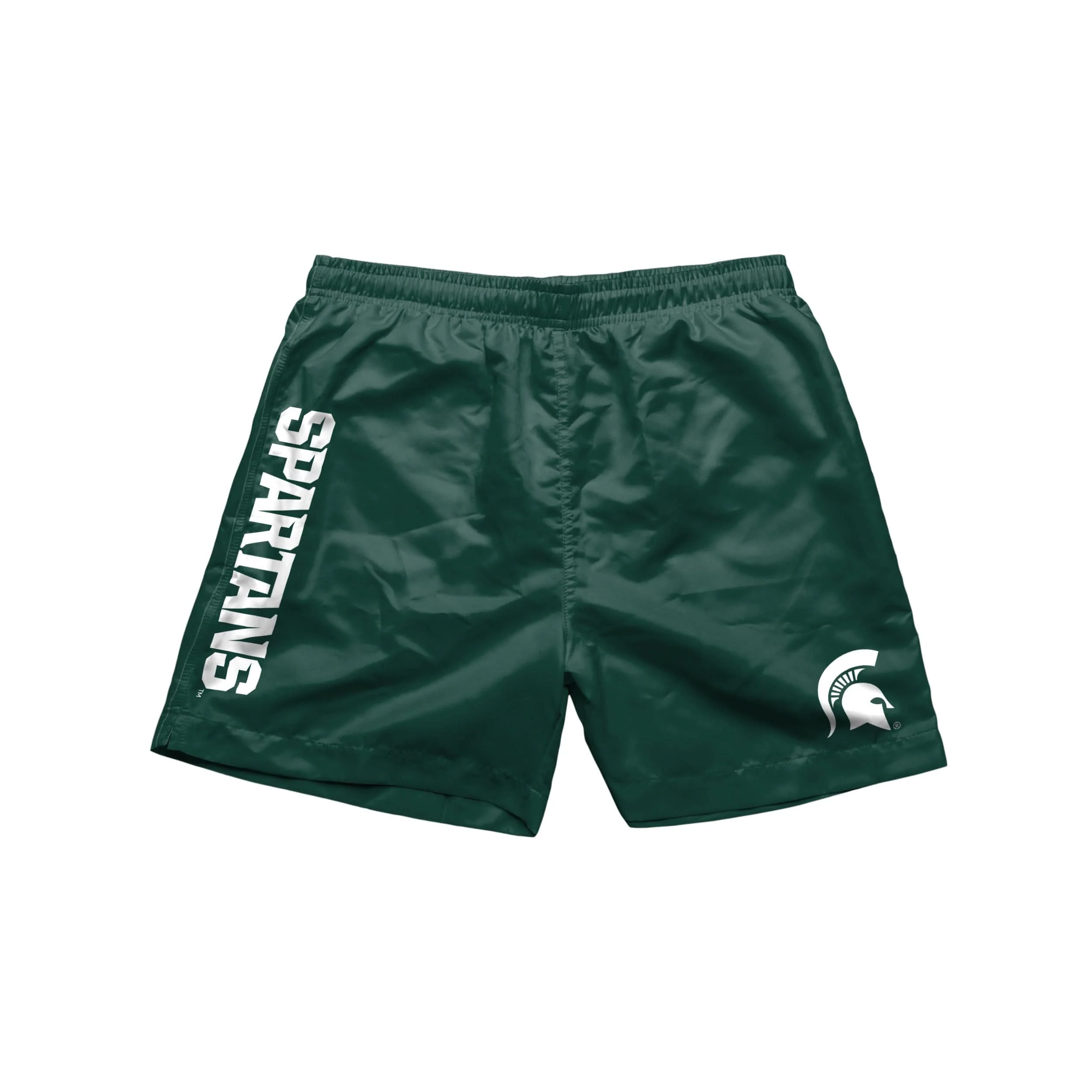 Michigan State Spartans NCAA Mens Solid Wordmark 5.5" Swimming Trunks - Image 4