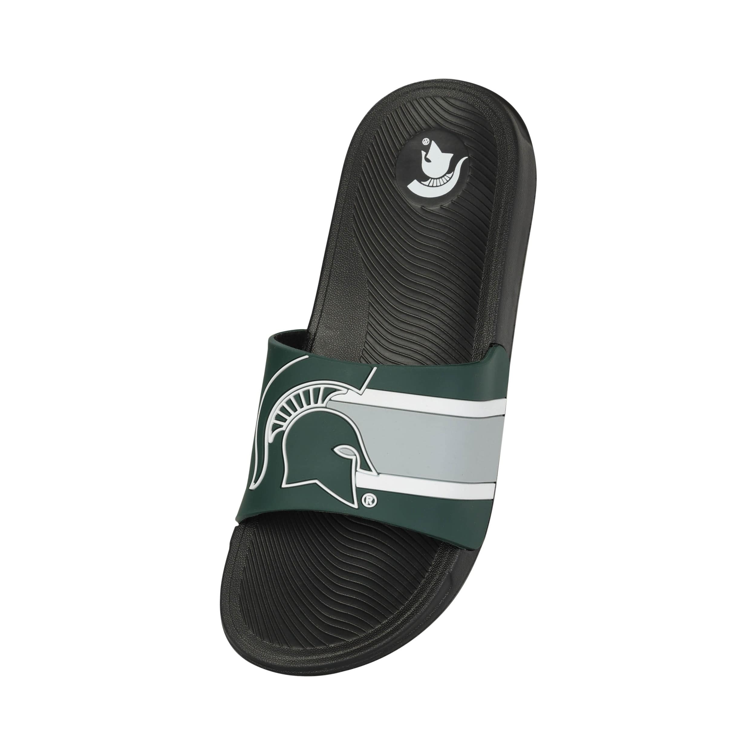 Michigan State Spartans NCAA Mens Striped Big Logo Raised Slide - Image 3