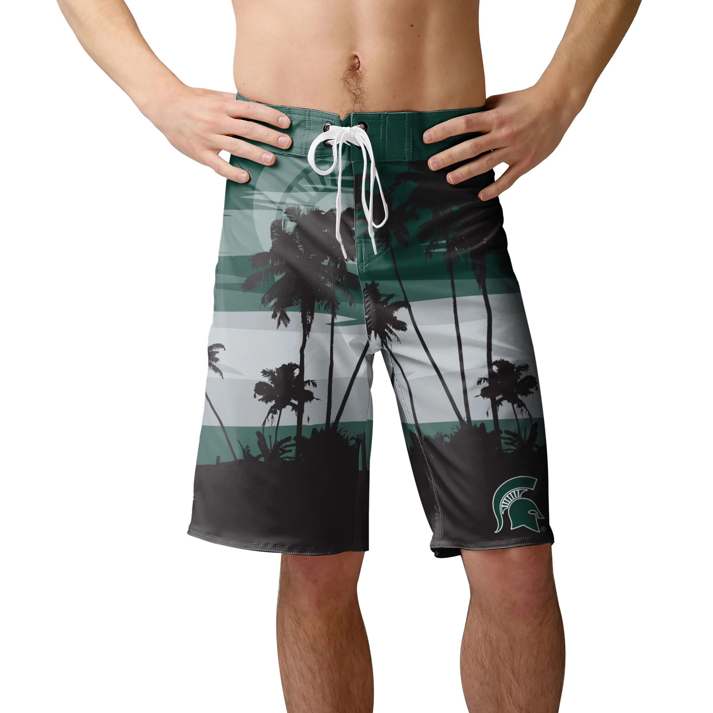 Michigan State Spartans NCAA Mens Sunset Boardshorts - Image 2