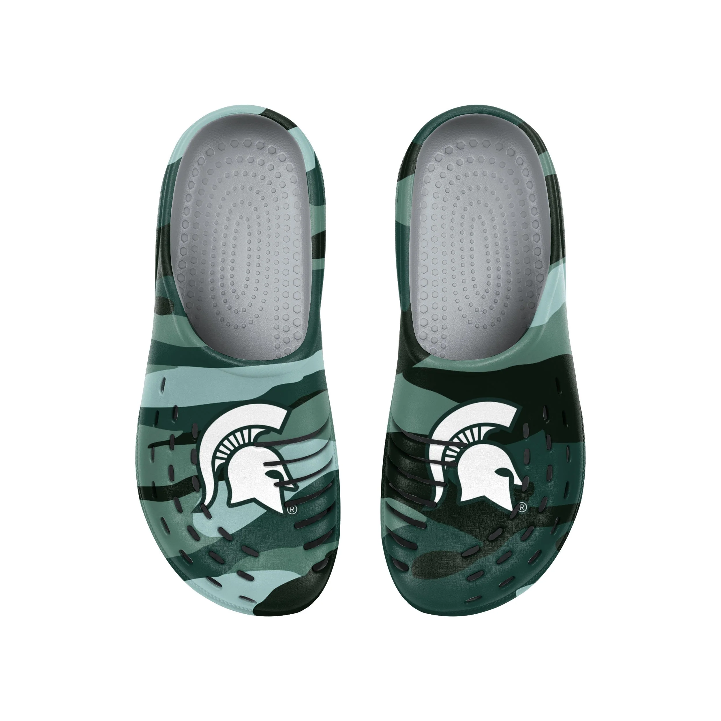 Michigan State Spartans NCAA Mens Tonal Camo Clog - Image 4