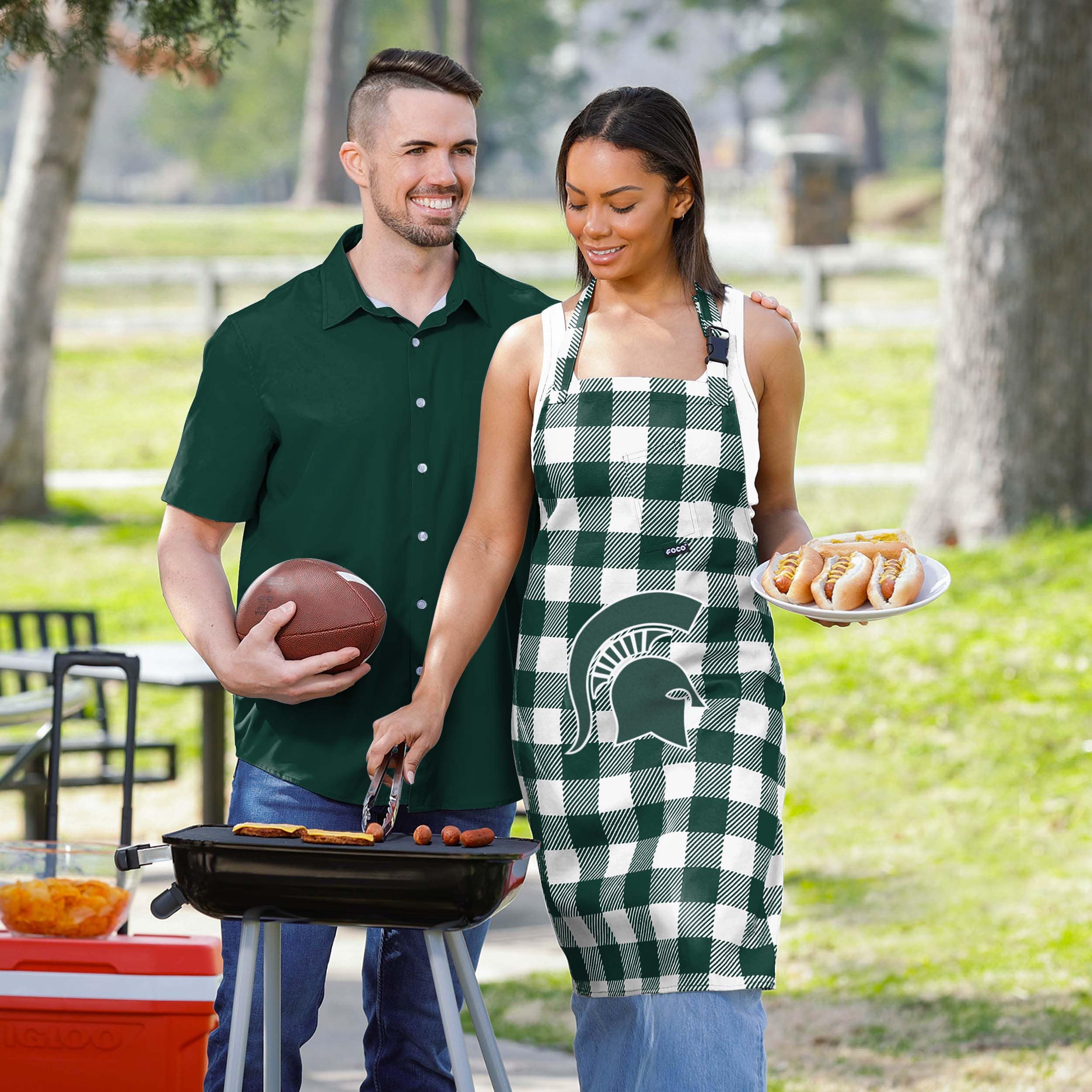 Michigan State Spartans NCAA Plaid Apron - Image 5