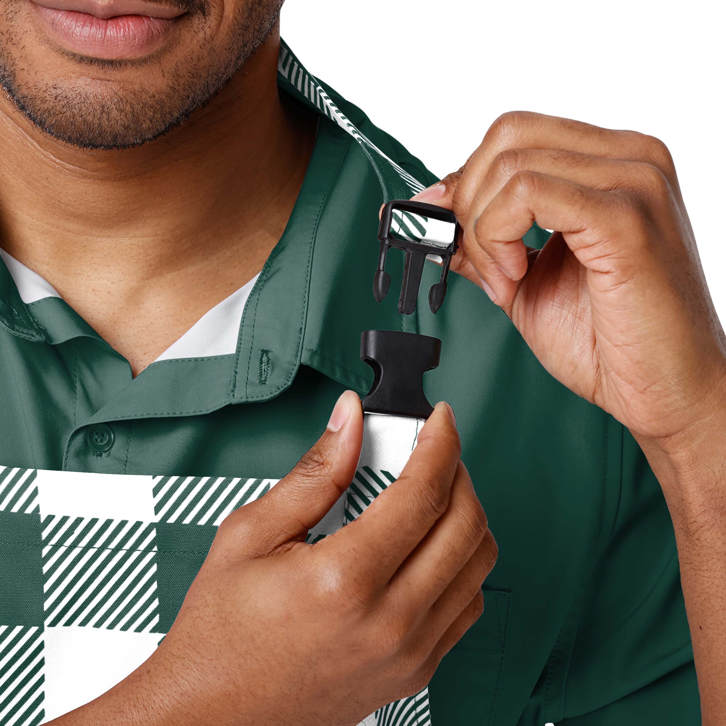 Michigan State Spartans NCAA Plaid Chef Set - Image 3