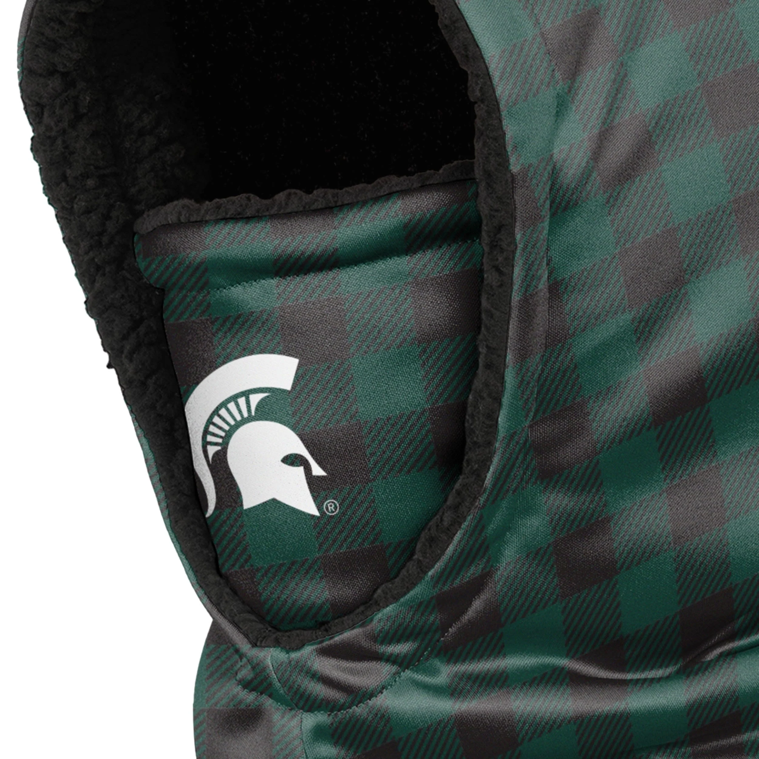Michigan State Spartans NCAA Plaid Hooded Gaiter - Image 3