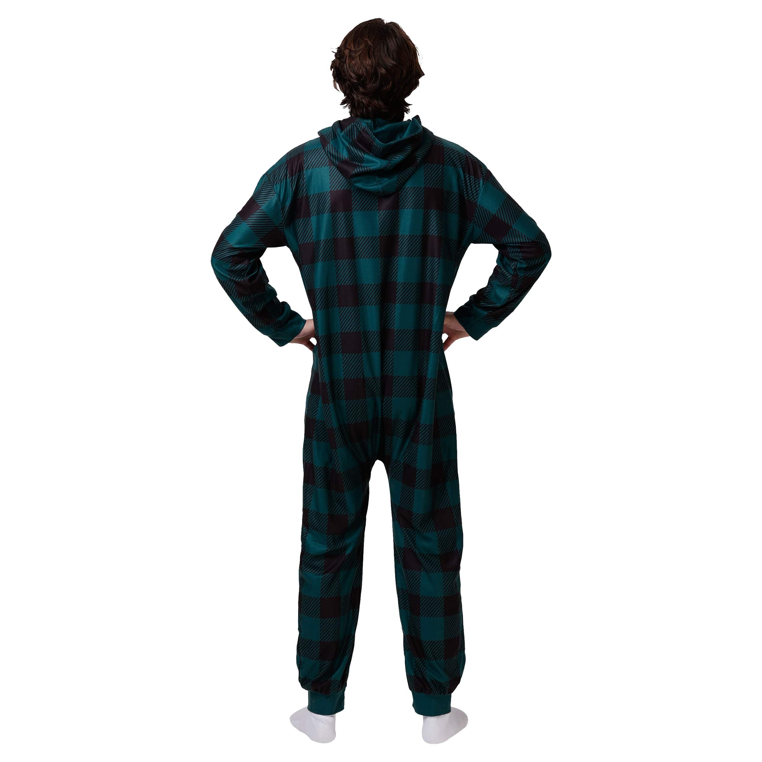 Michigan State Spartans NCAA Plaid One Piece Pajamas - Image 2