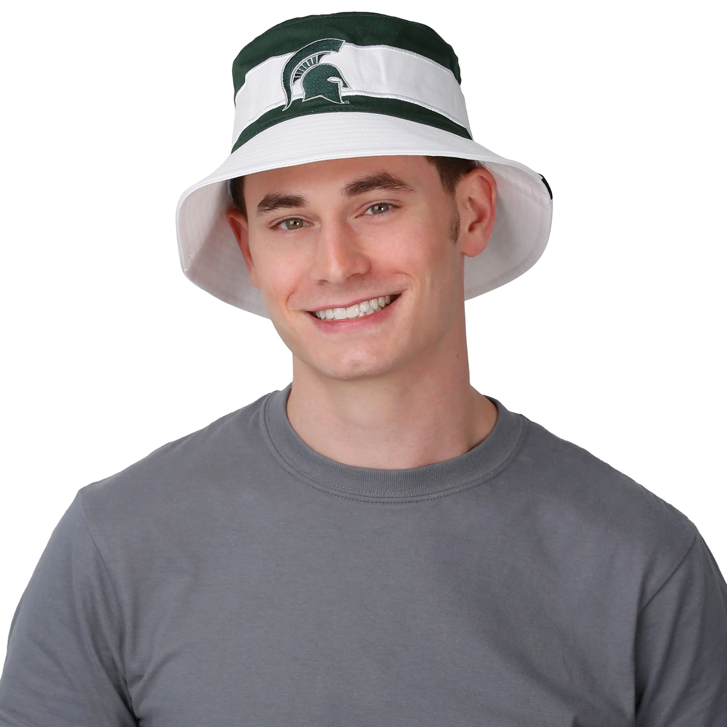 Michigan State Spartans NCAA Team Stripe Bucket Hat - Image 5