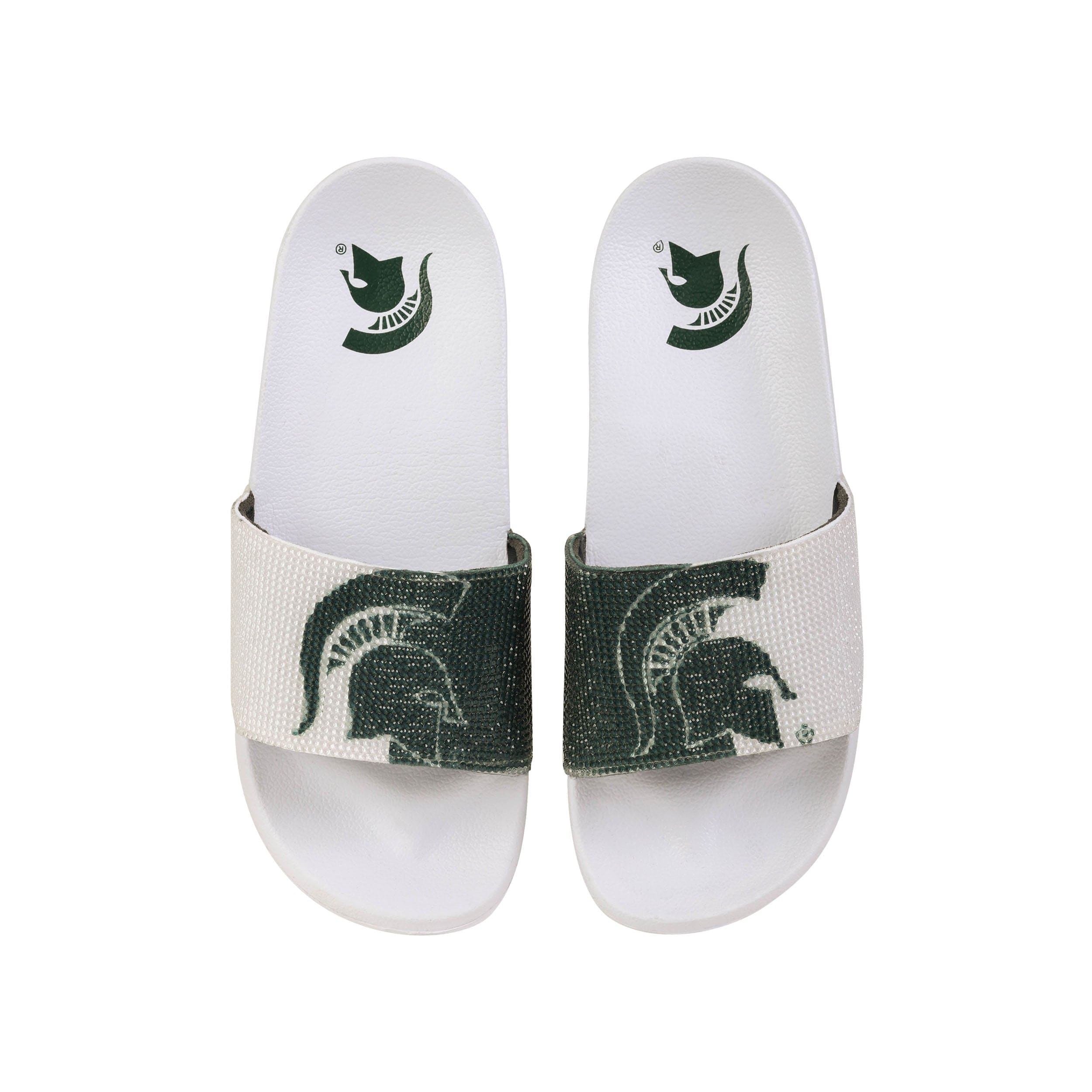 Michigan State Spartans NCAA Womens Big Logo Shimmer Slide - Image 2