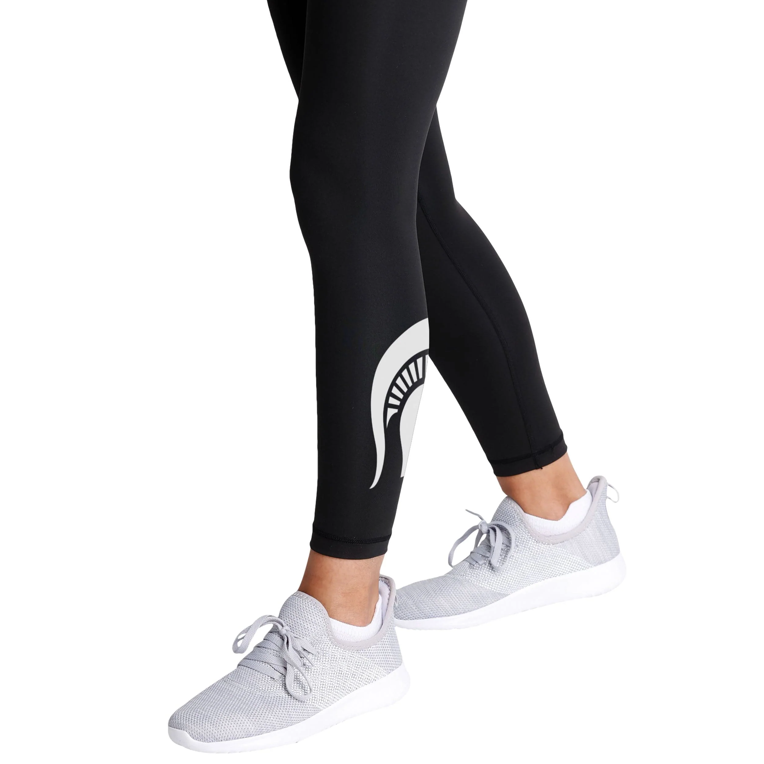 Michigan State Spartans NCAA Womens Calf Logo Black Leggings - Image 4