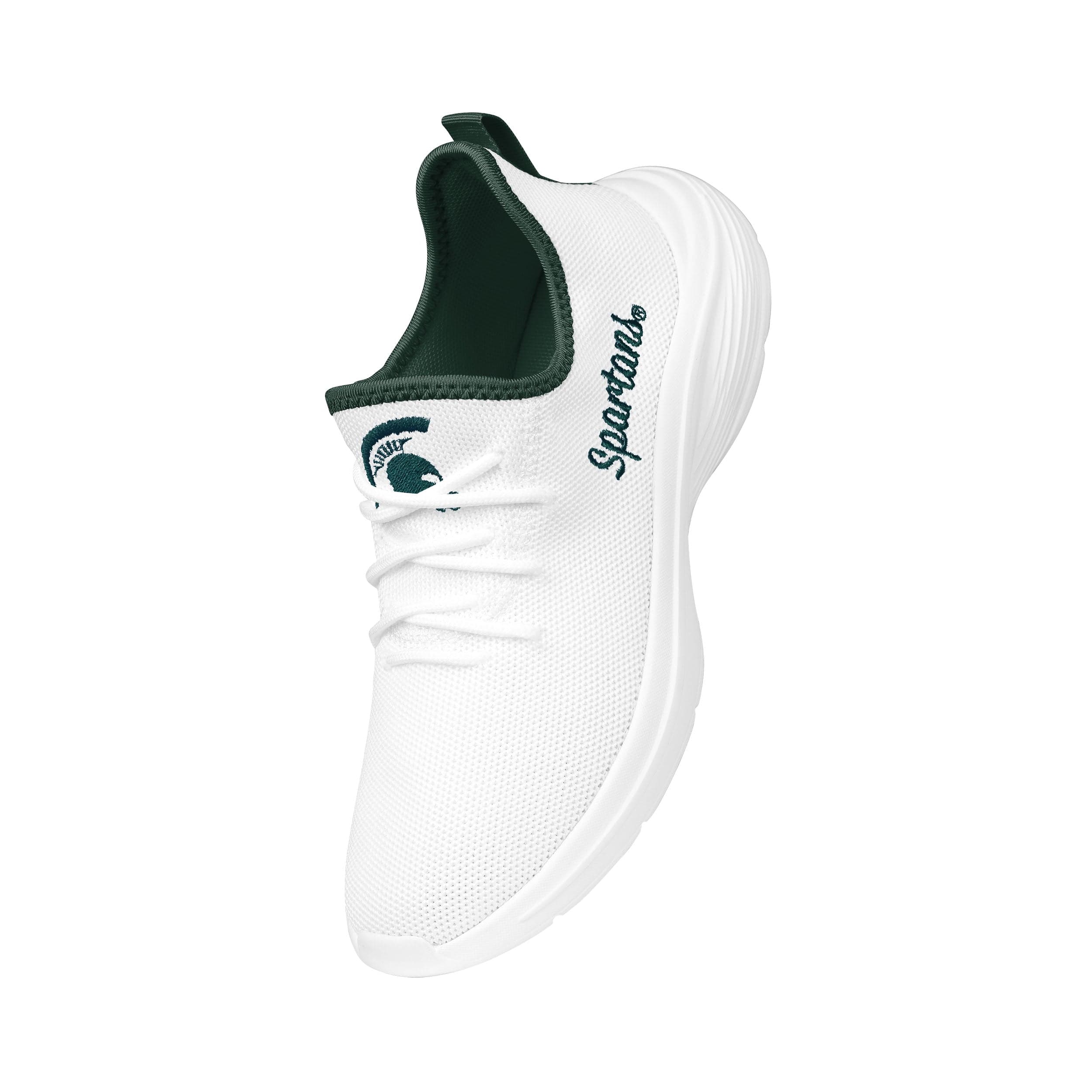 Michigan State Spartans NCAA Womens Midsole White Sneaker - Image 2
