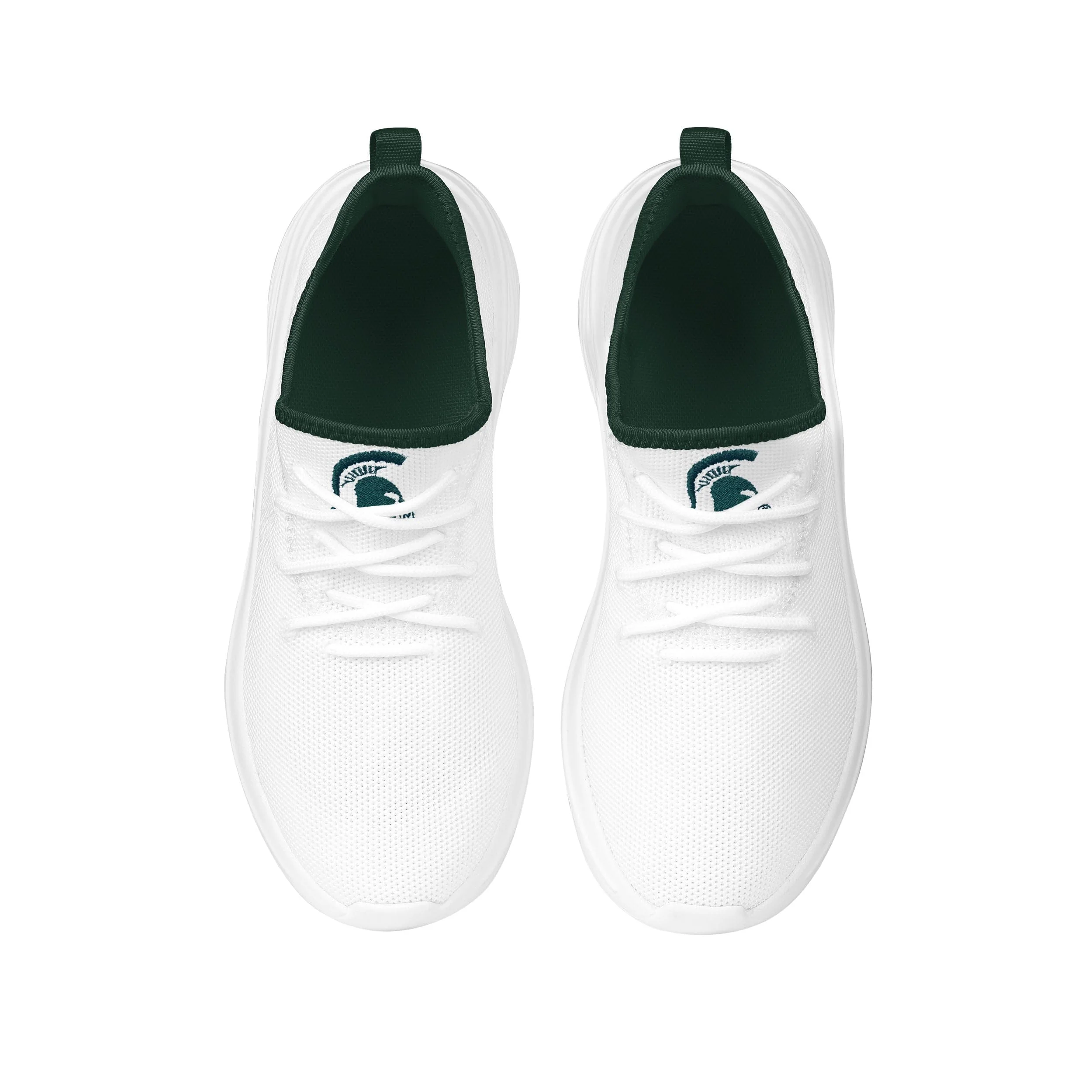 Michigan State Spartans NCAA Womens Midsole White Sneaker - Image 4