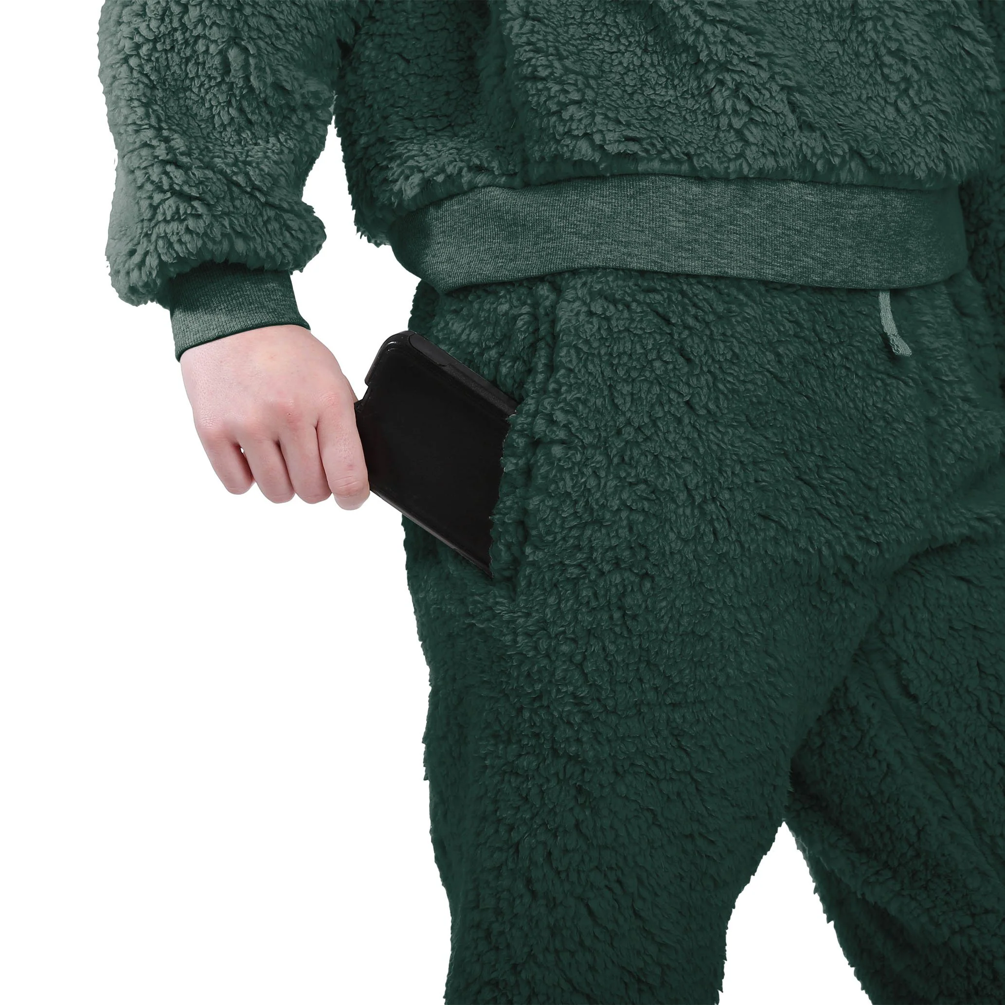 Michigan State Spartans NCAA Womens Sherpa Lounge Set - Image 6