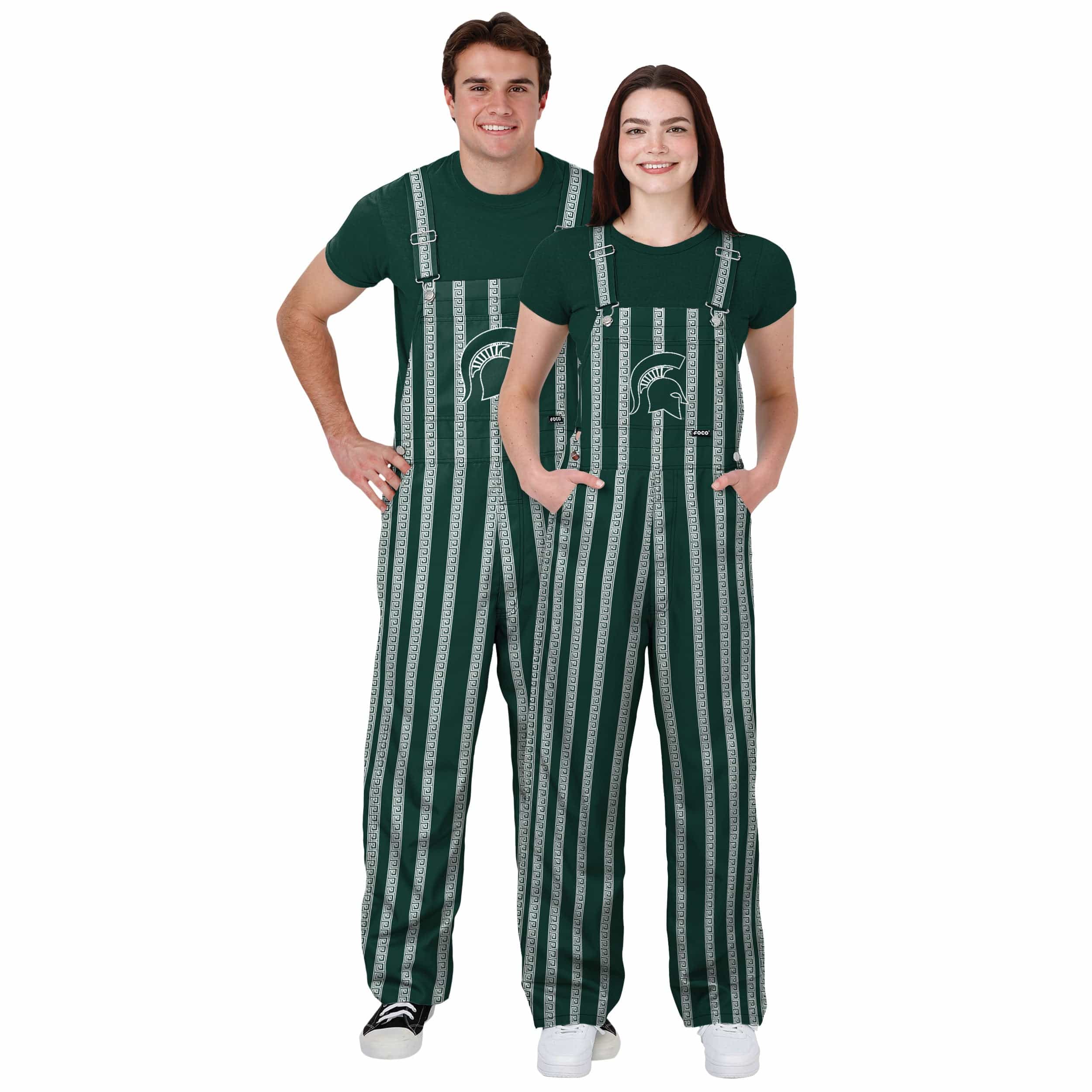 Michigan State Spartans NCAA Womens Sideline Spirit Bib Overalls - Image 3