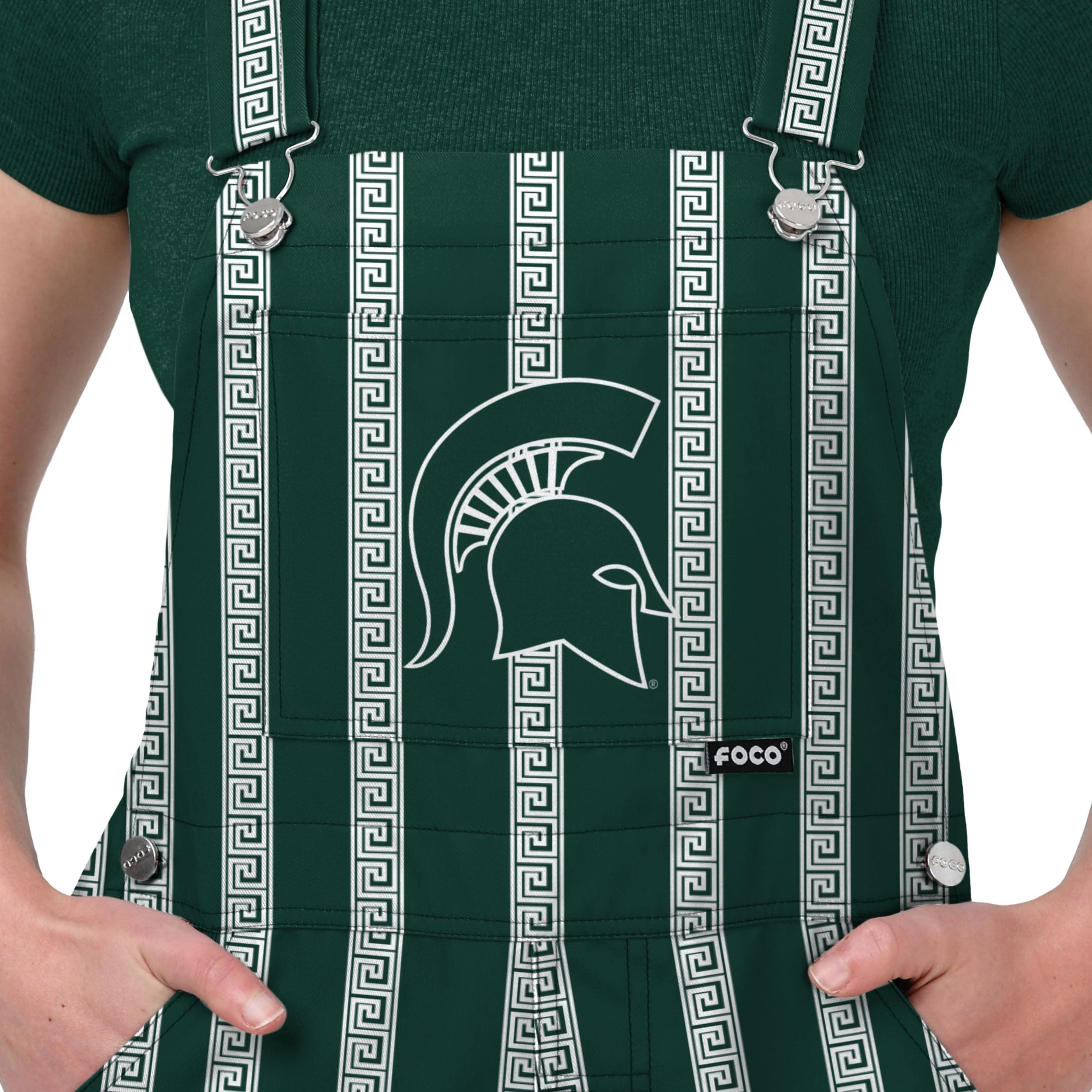 Michigan State Spartans NCAA Womens Sideline Spirit Bib Overalls - Image 4