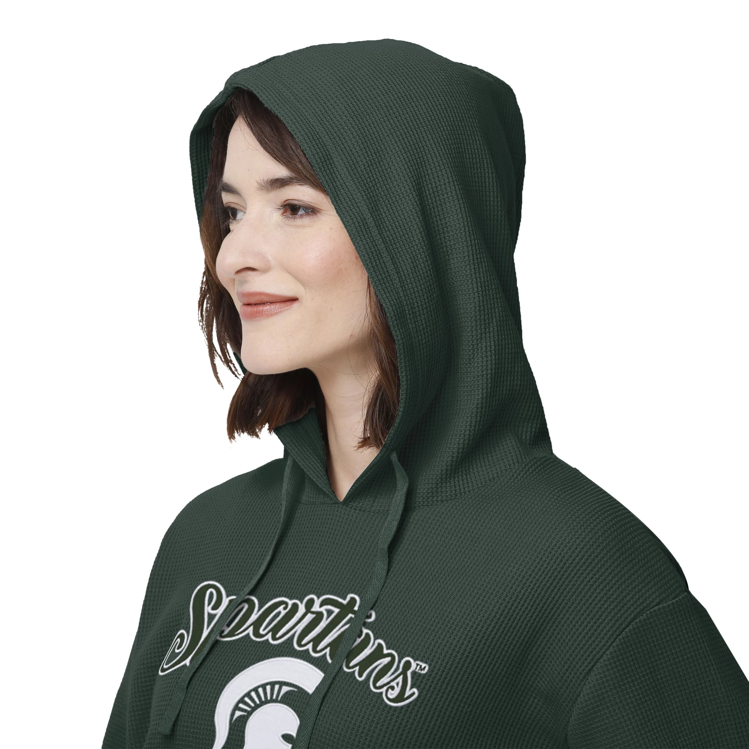 Michigan State Spartans NCAA Womens Waffle Lounge Sweater - Image 5
