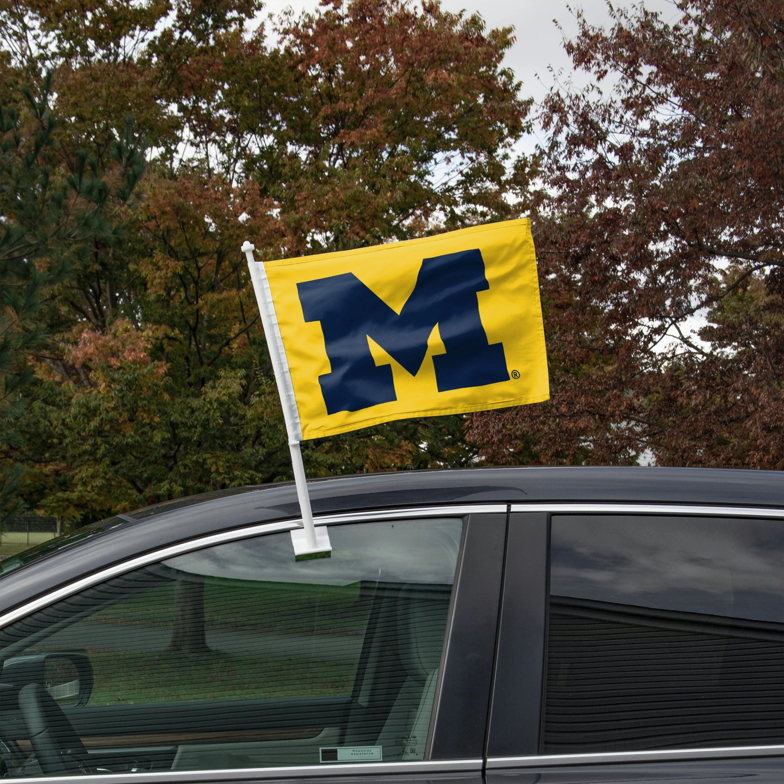 Michigan Wolverines NCAA 2 Pack Solid Car Flag - Image 2