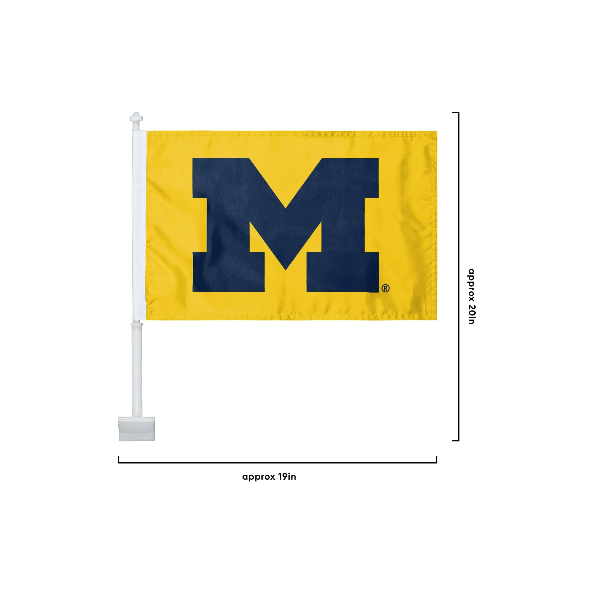 Michigan Wolverines NCAA 2 Pack Solid Car Flag - Image 3