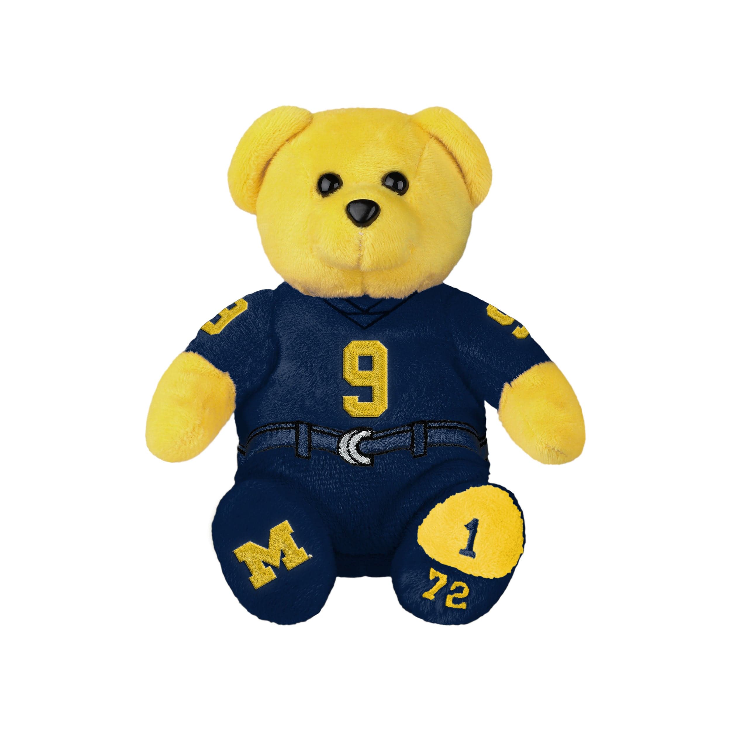 Michigan Wolverines NCAA 2023 Football National Champions JJ McCarthy Team Beans Embroidered Player Bear - Image 3
