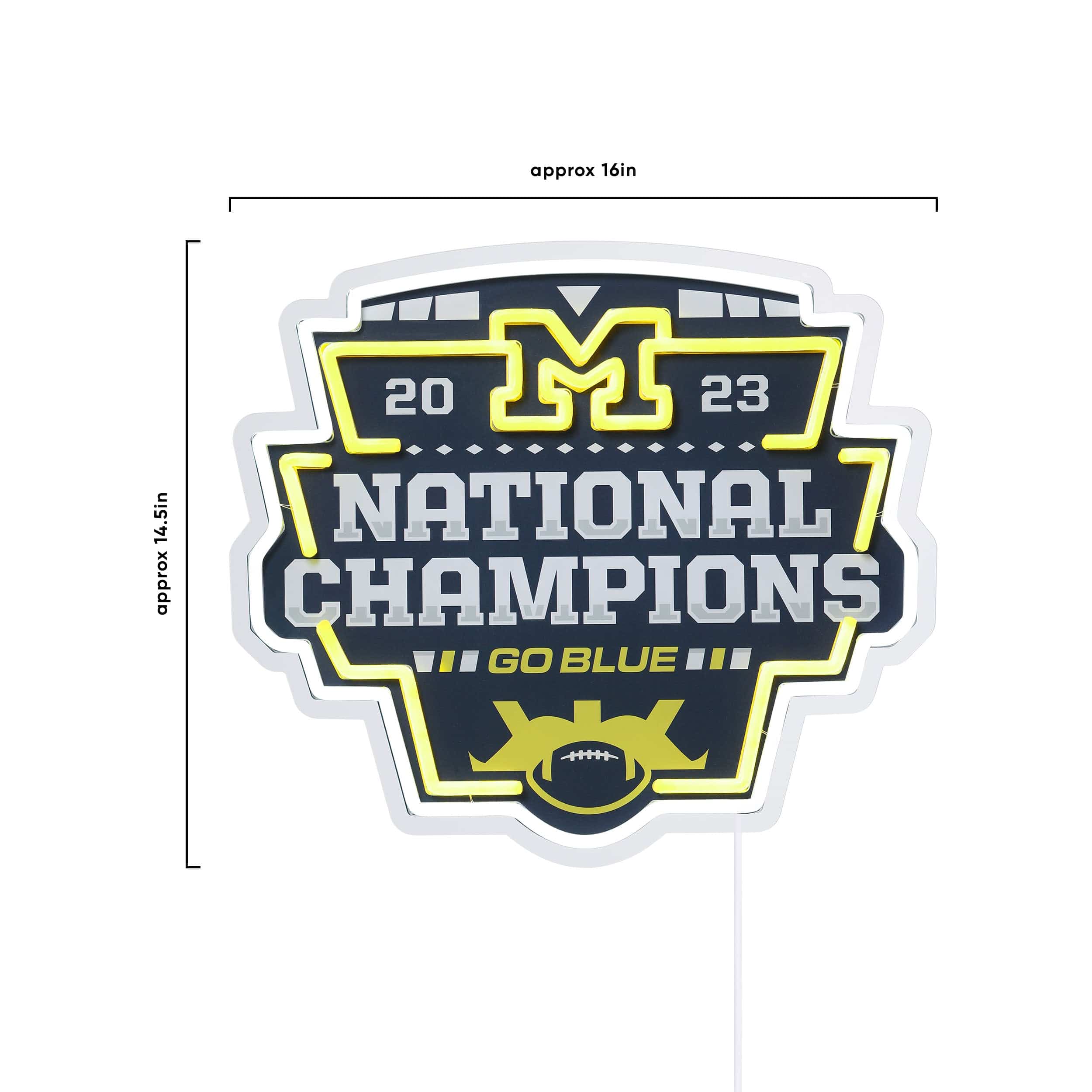 Michigan Wolverines NCAA 2023 Football National Champions LED Neon Sign - Image 4