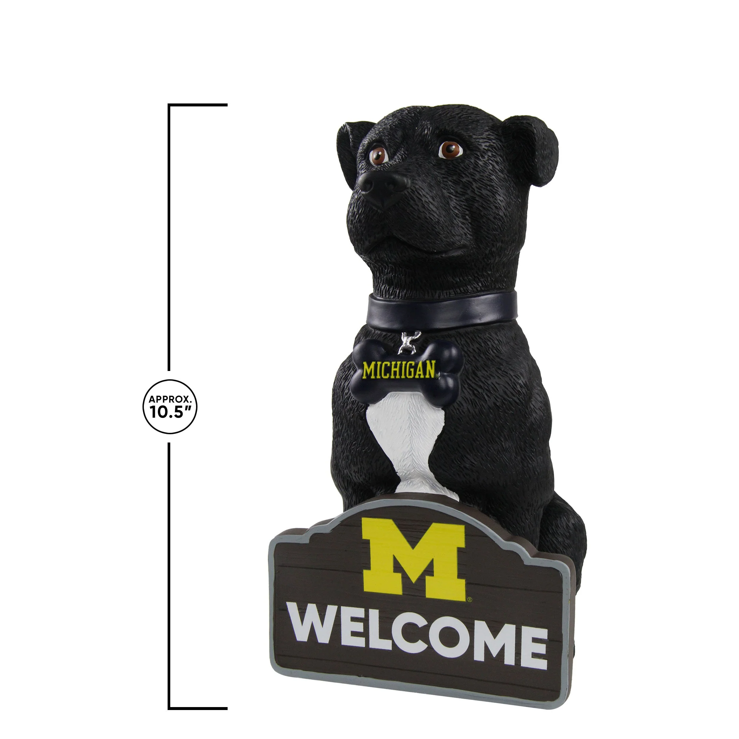 Michigan Wolverines NCAA American Staffordshire Terrier Statue - Image 2