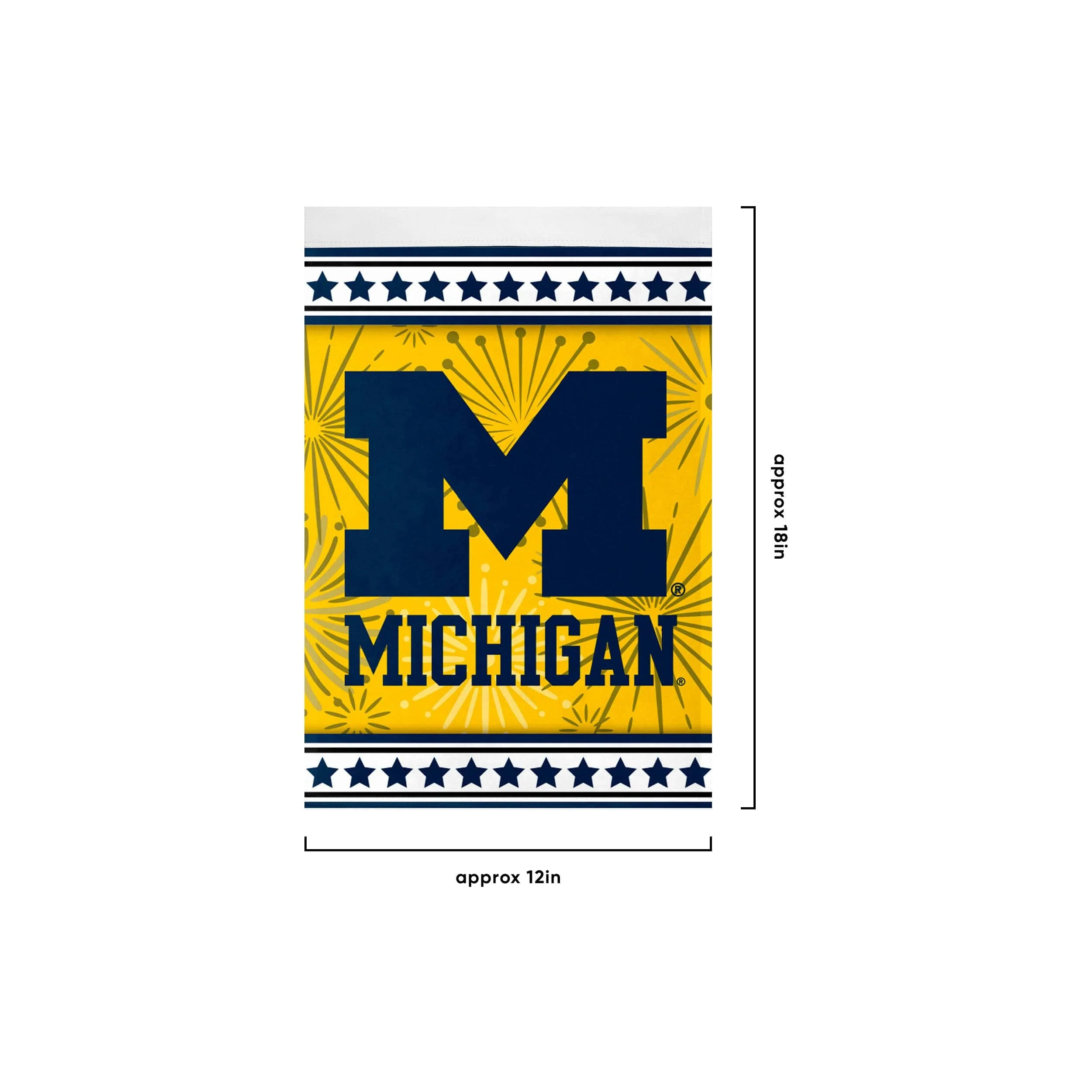 Michigan Wolverines NCAA Americana Garden Flag - Image 3