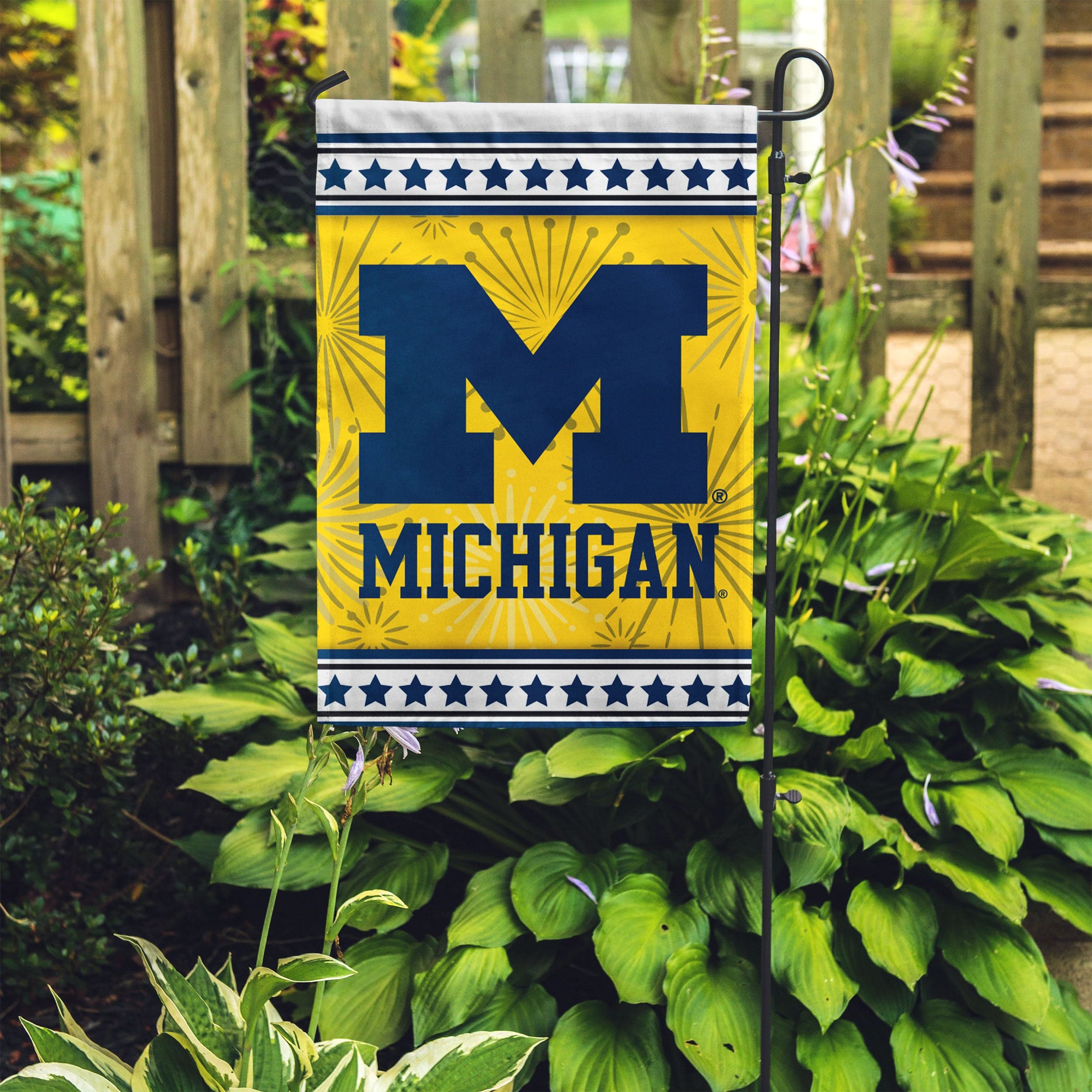 Michigan Wolverines NCAA Americana Garden Flag - Image 4
