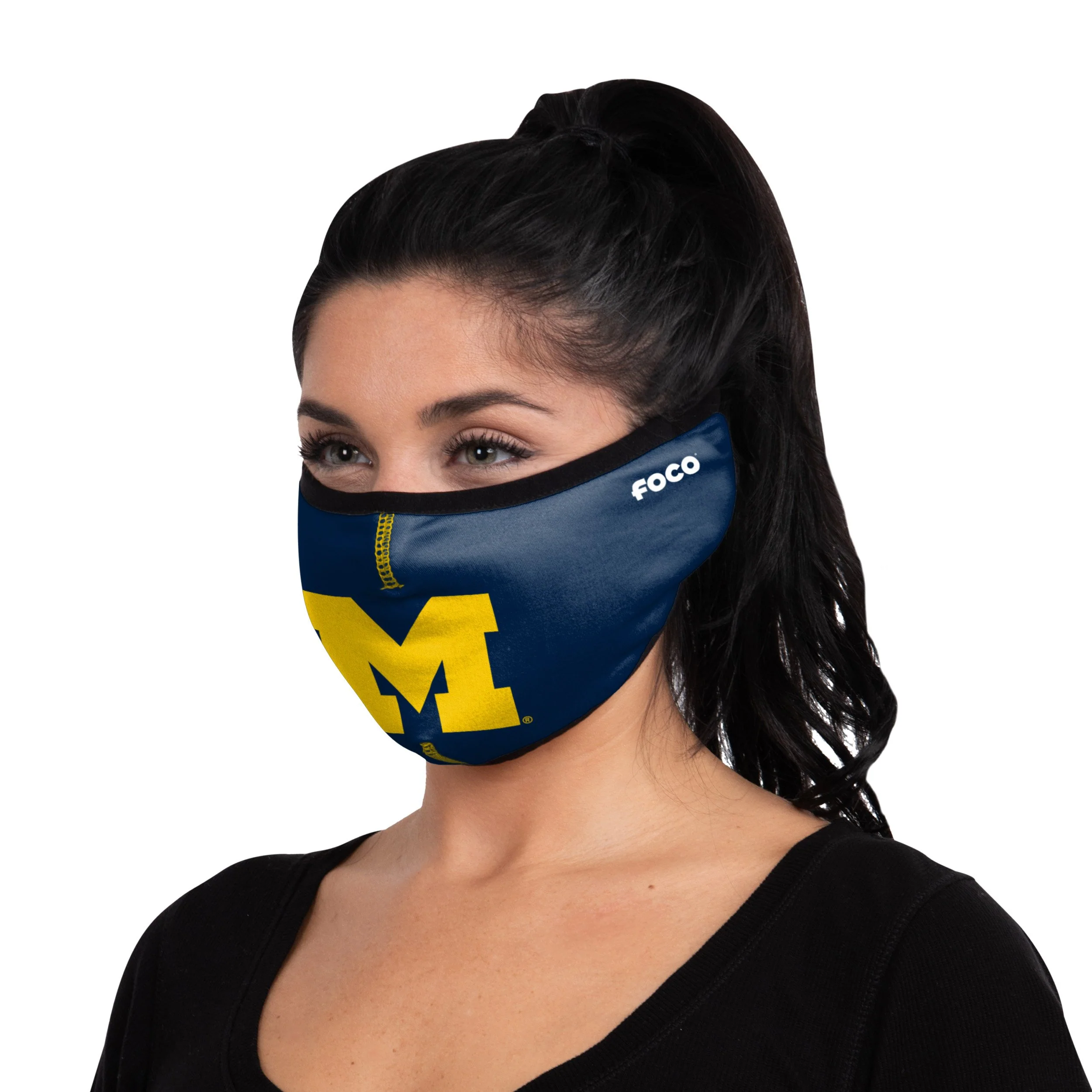 Michigan Wolverines NCAA Big Logo Earband Face Cover - Image 2