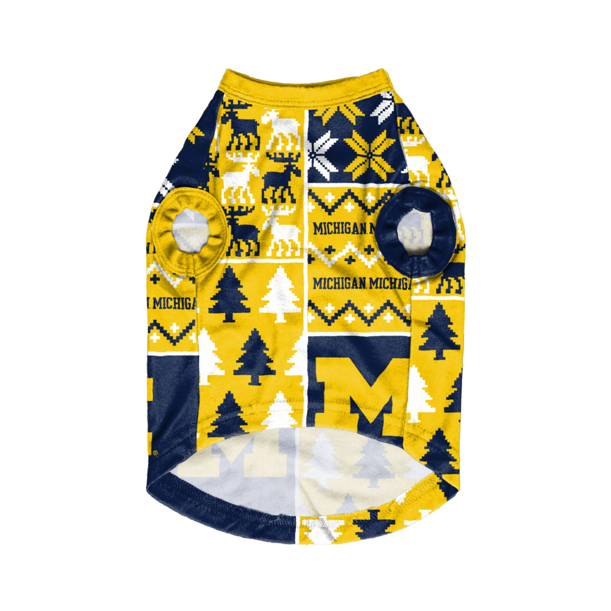 Michigan Wolverines NCAA Busy Block Dog Sweater - Image 2