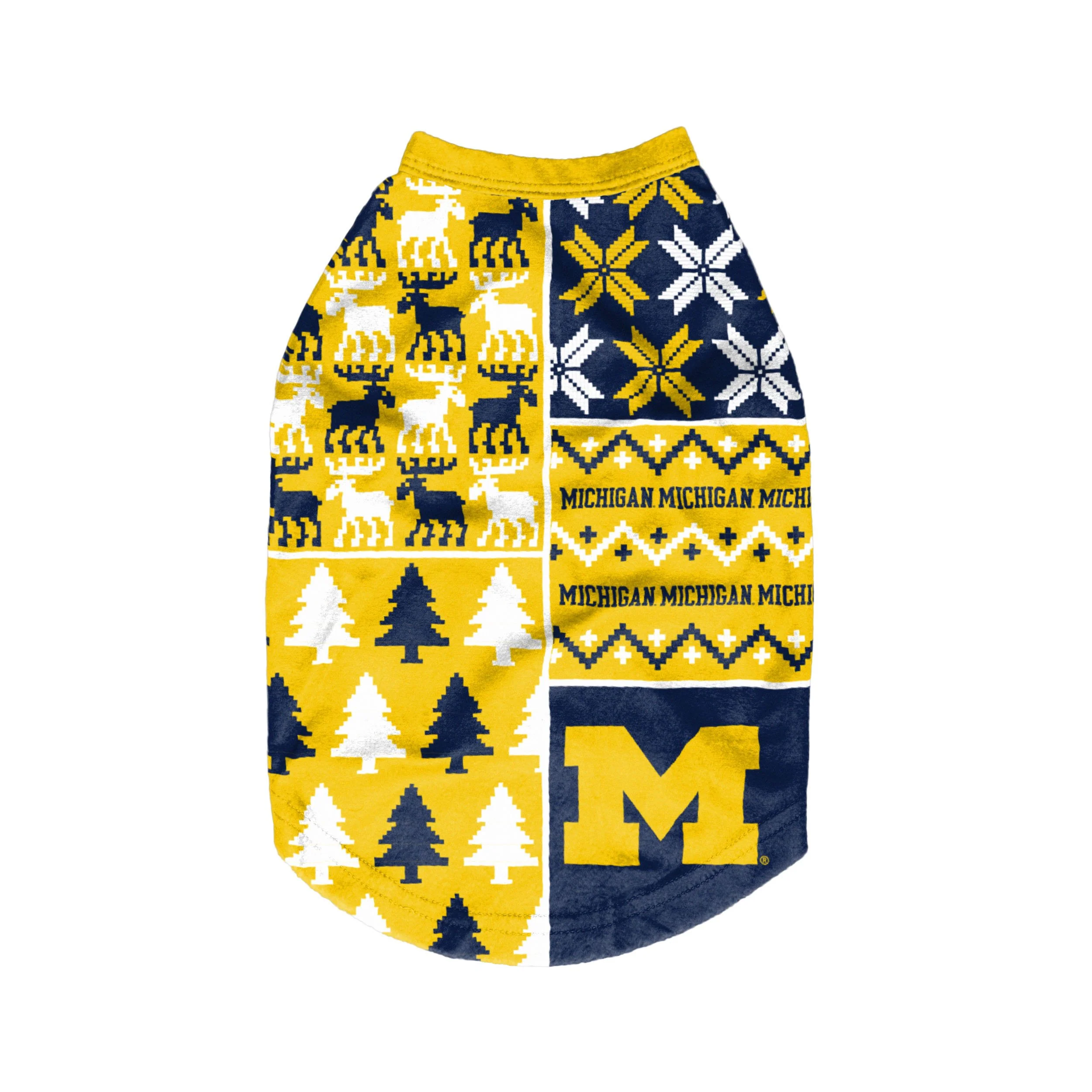 Michigan Wolverines NCAA Busy Block Dog Sweater - Image 3