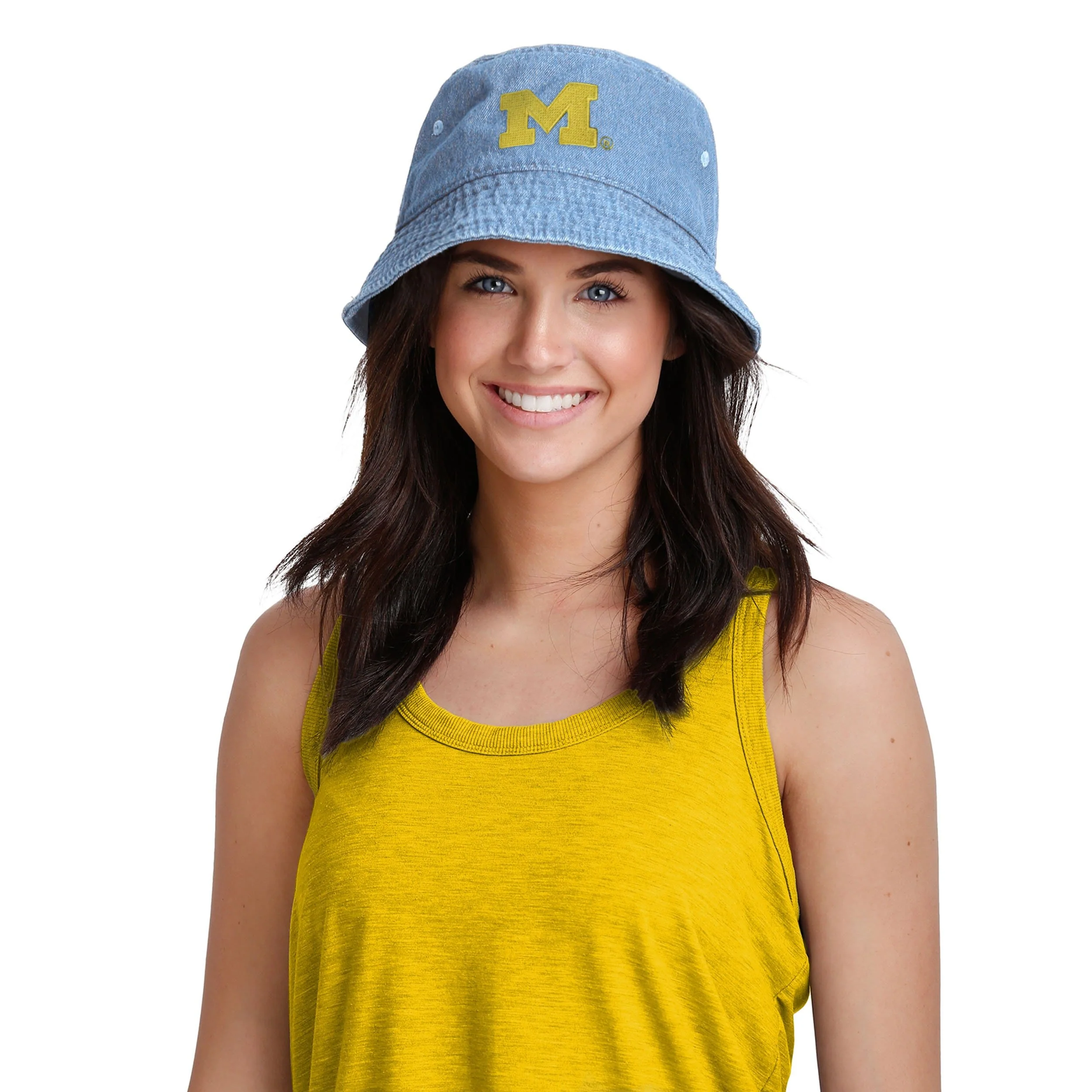 Michigan Wolverines NCAA Denim Bucket Hat - Image 2
