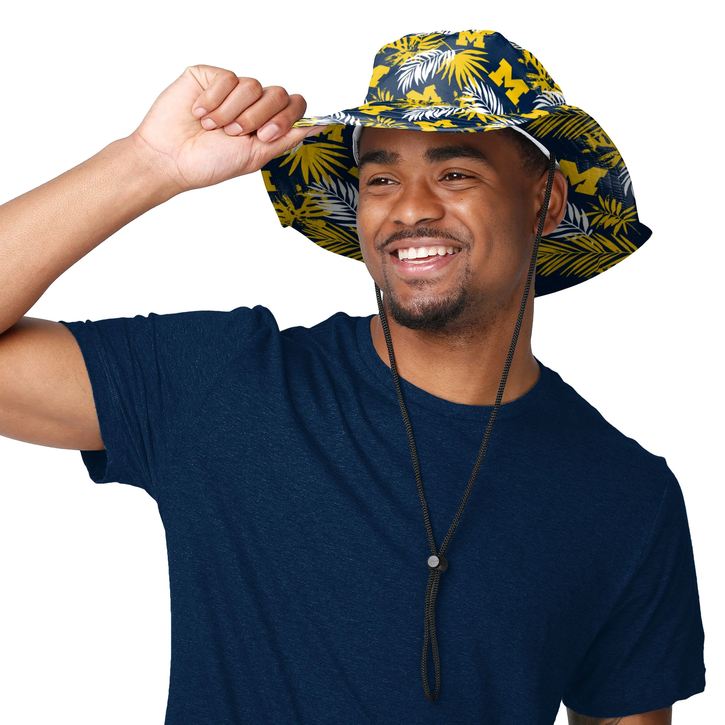Michigan Wolverines NCAA Floral Boonie Hat - Image 2