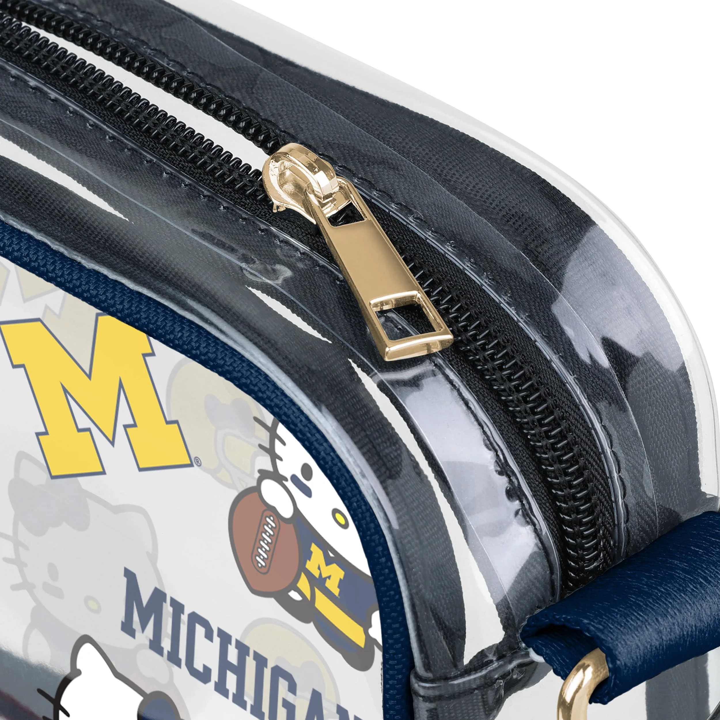 Michigan Wolverines NCAA Hello Kitty® Clear Crossbody Bag (PREORDER - SHIPS MID JULY) - Image 4