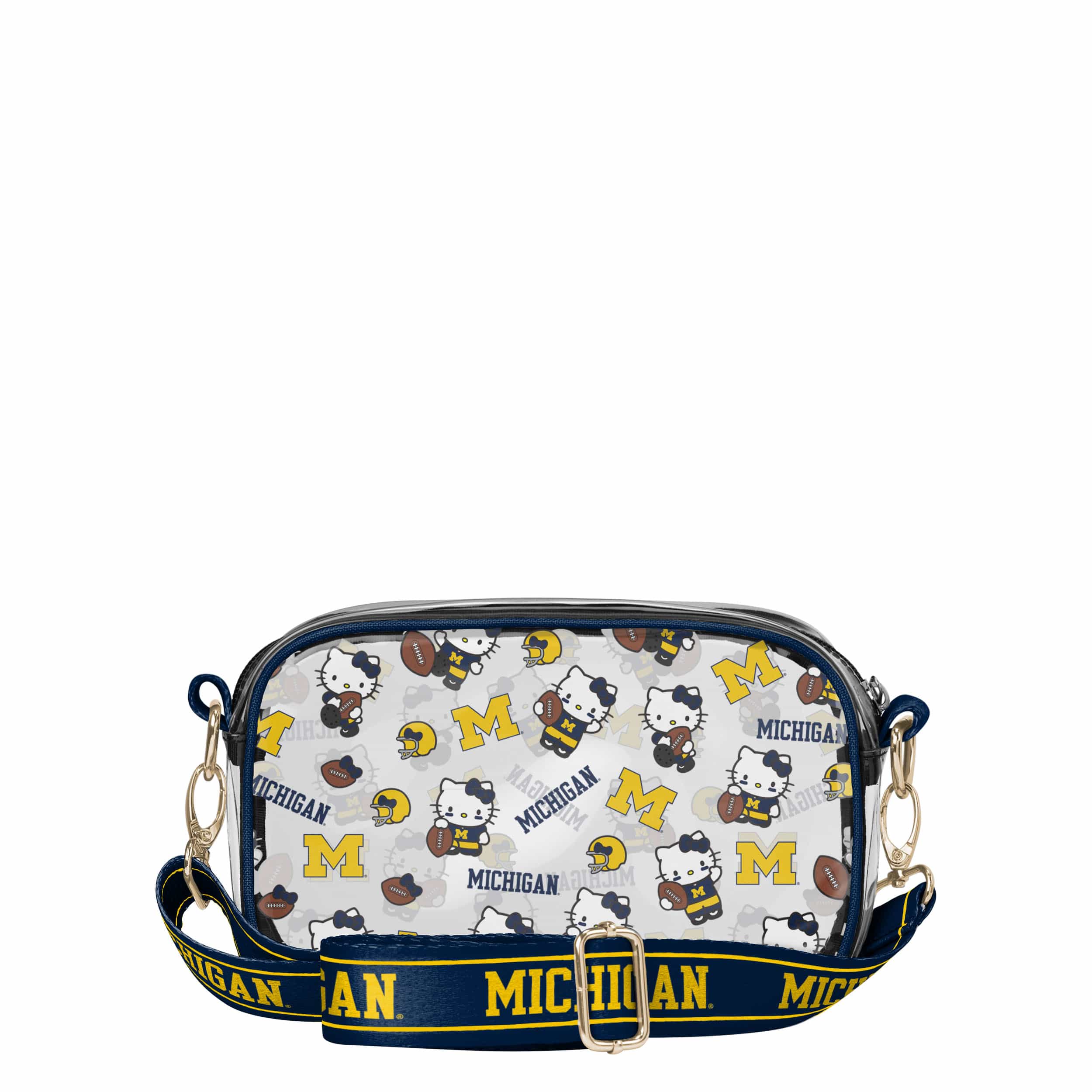 Michigan Wolverines NCAA Hello Kitty® Clear Crossbody Bag (PREORDER - SHIPS MID JULY) - Image 5
