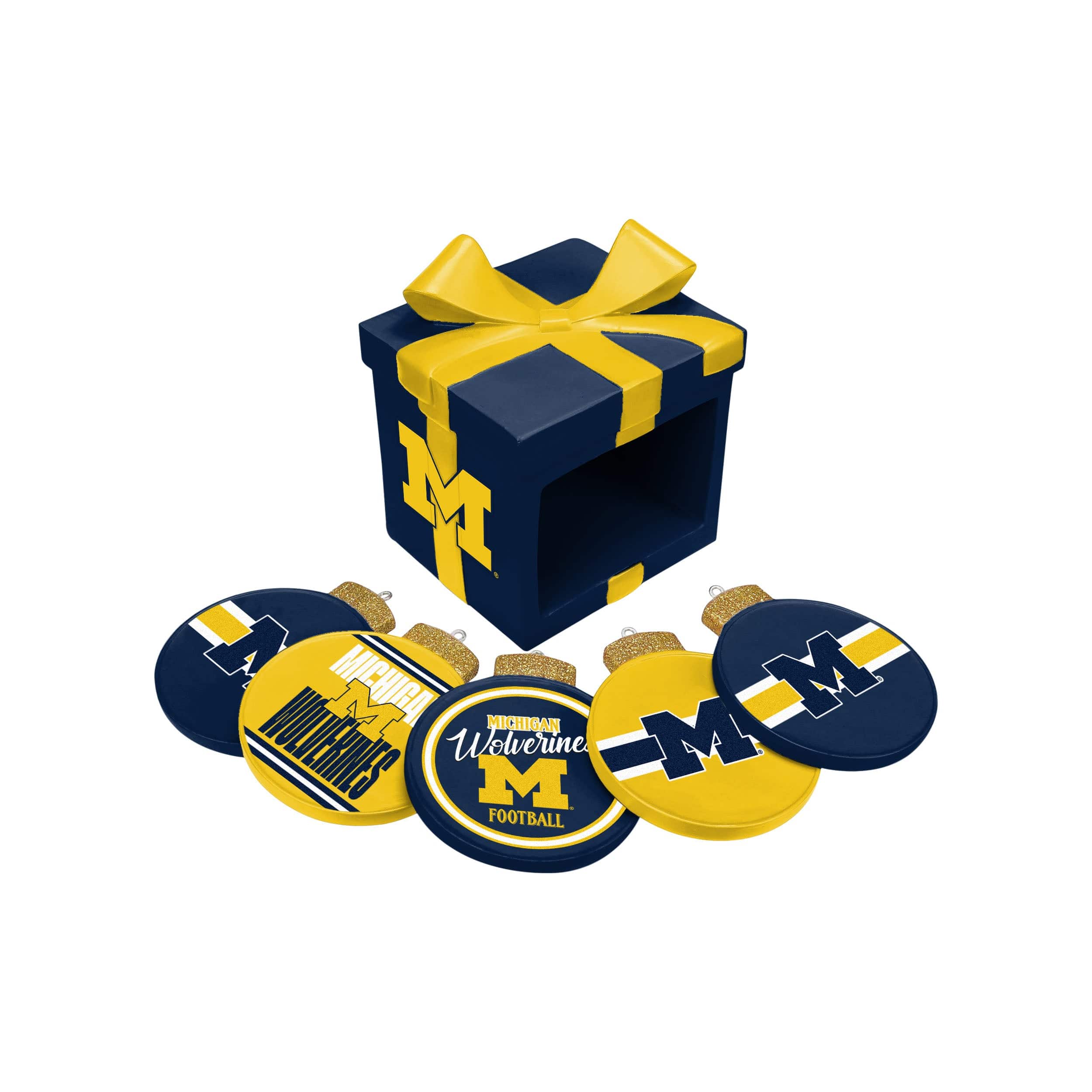 Michigan Wolverines NCAA Holiday 5 Pack Coaster Set - Image 3