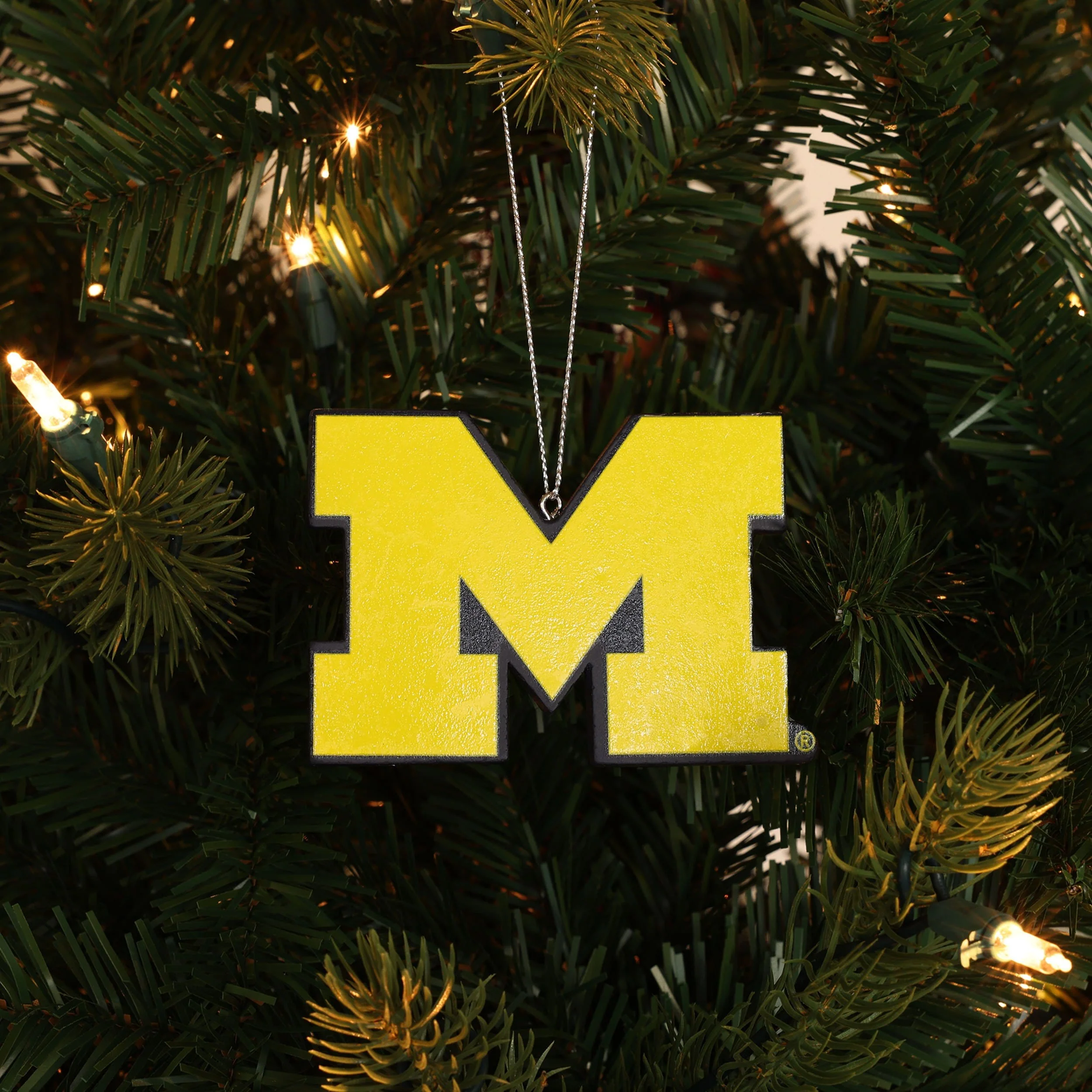 Michigan Wolverines NCAA Holiday Cheer Logo Ornament - Image 3