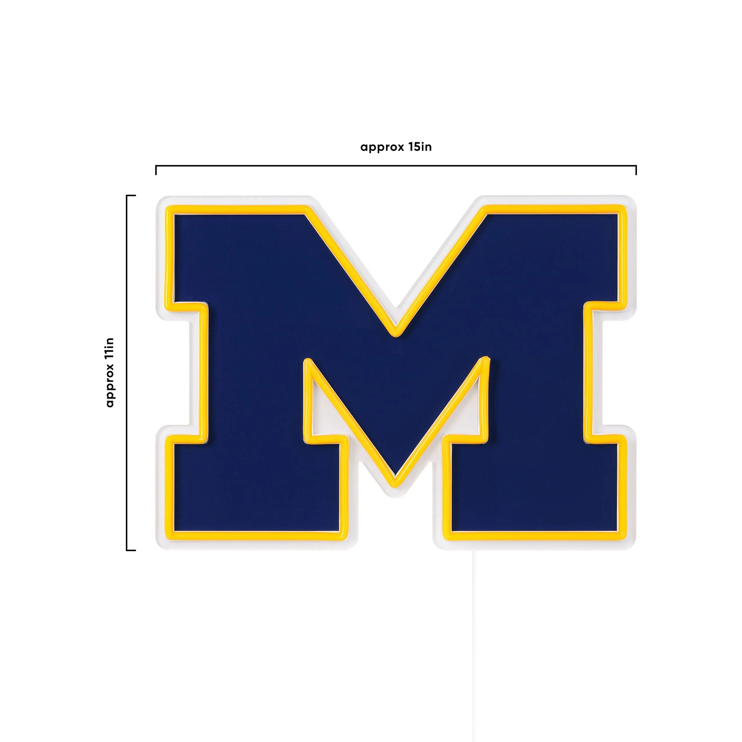 Michigan Wolverines NCAA LED Neon Light Up Team Logo Sign - Image 5