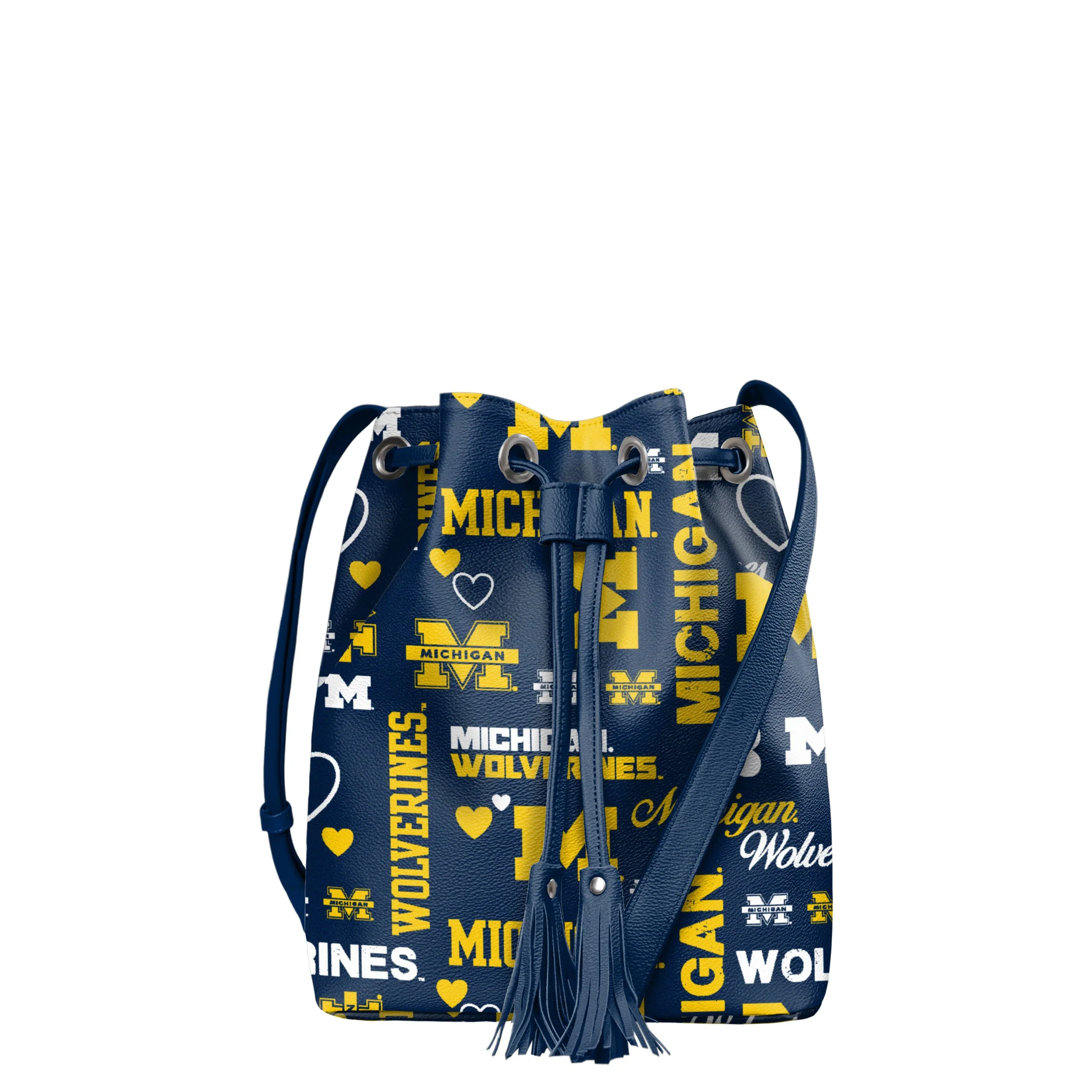 Michigan Wolverines NCAA Logo Love Cinch Purse