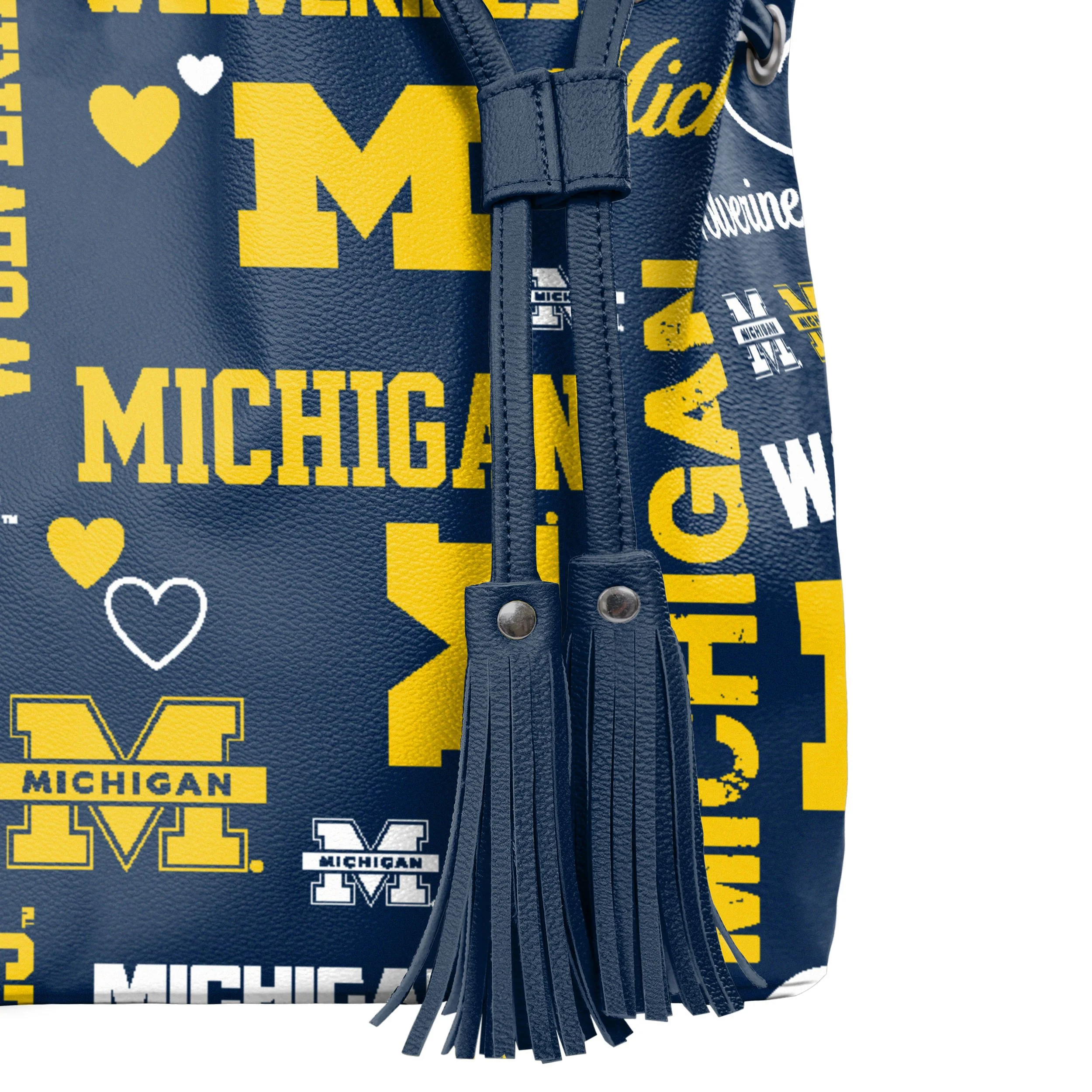 Michigan Wolverines NCAA Logo Love Cinch Purse - Image 4
