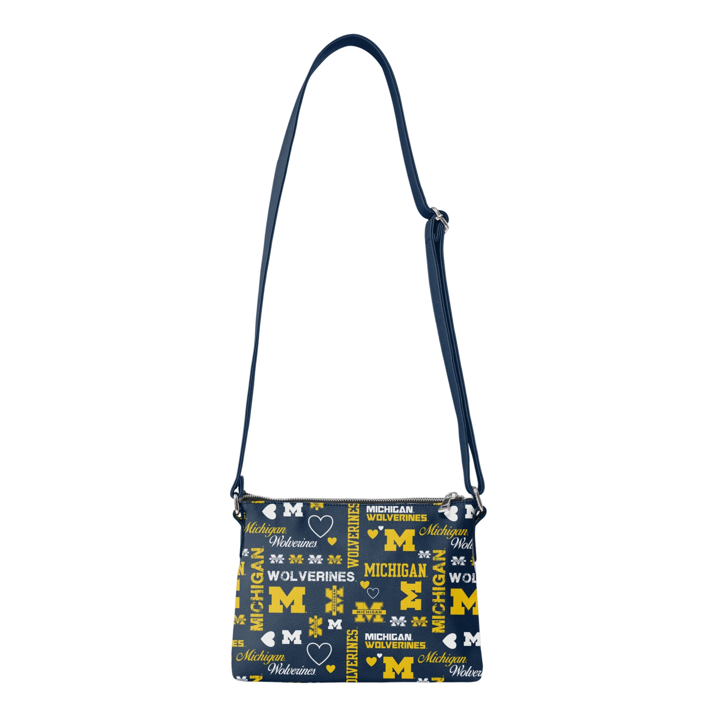 Michigan Wolverines NCAA Logo Love Crossbody Purse - Image 5
