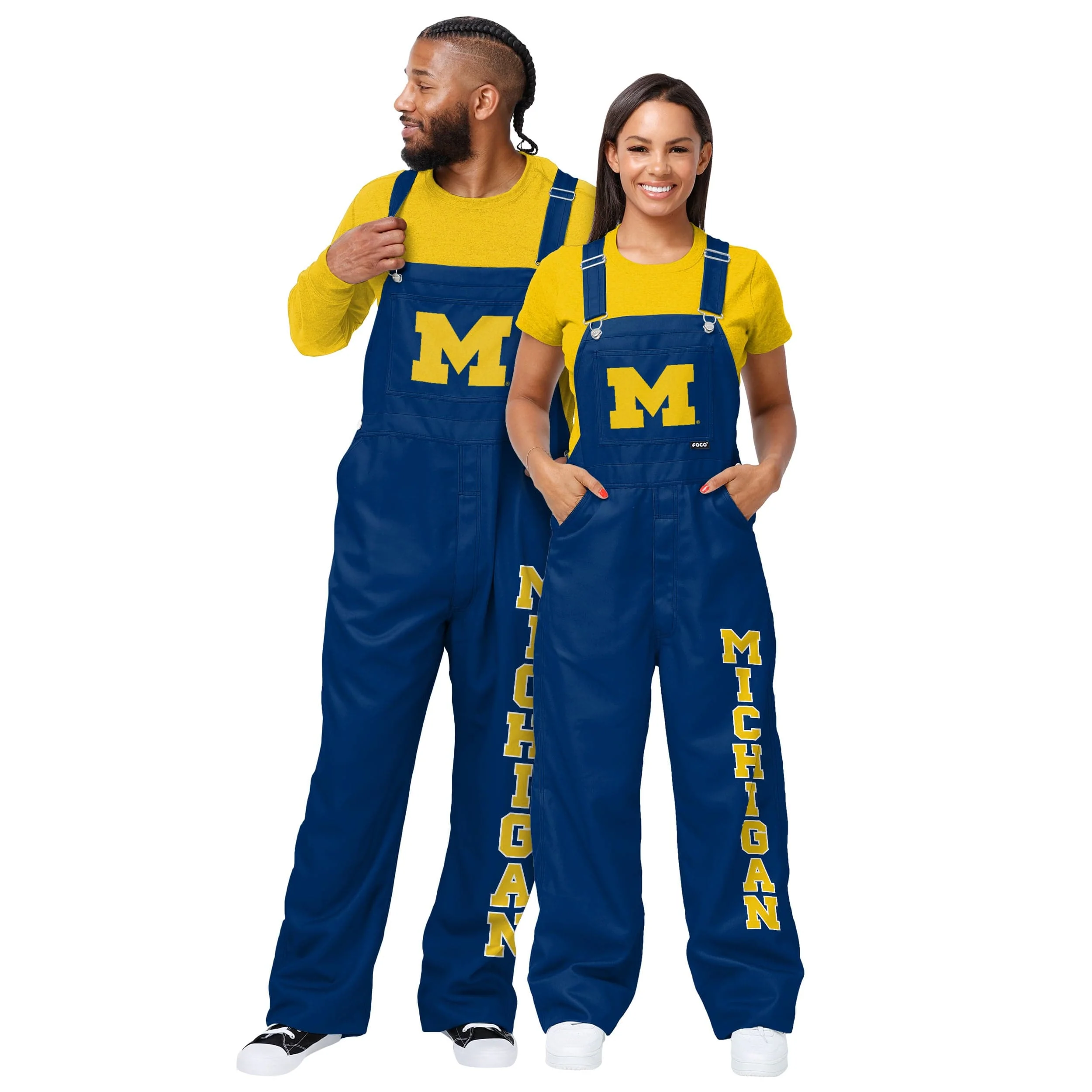 Michigan Wolverines NCAA Mens Big Logo Bib Overalls - Image 3