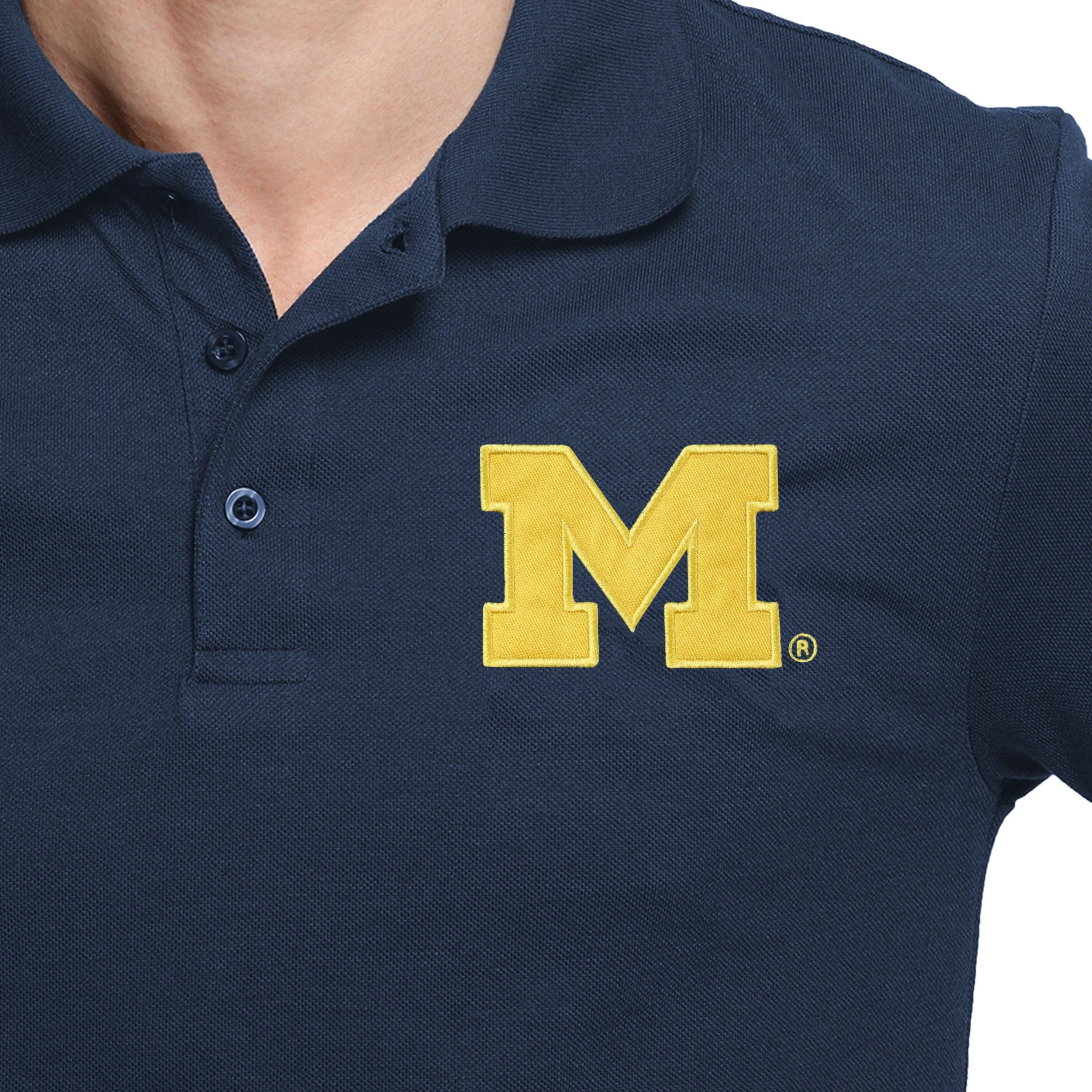 Michigan Wolverines NCAA Mens Casual Color Polo - Image 5