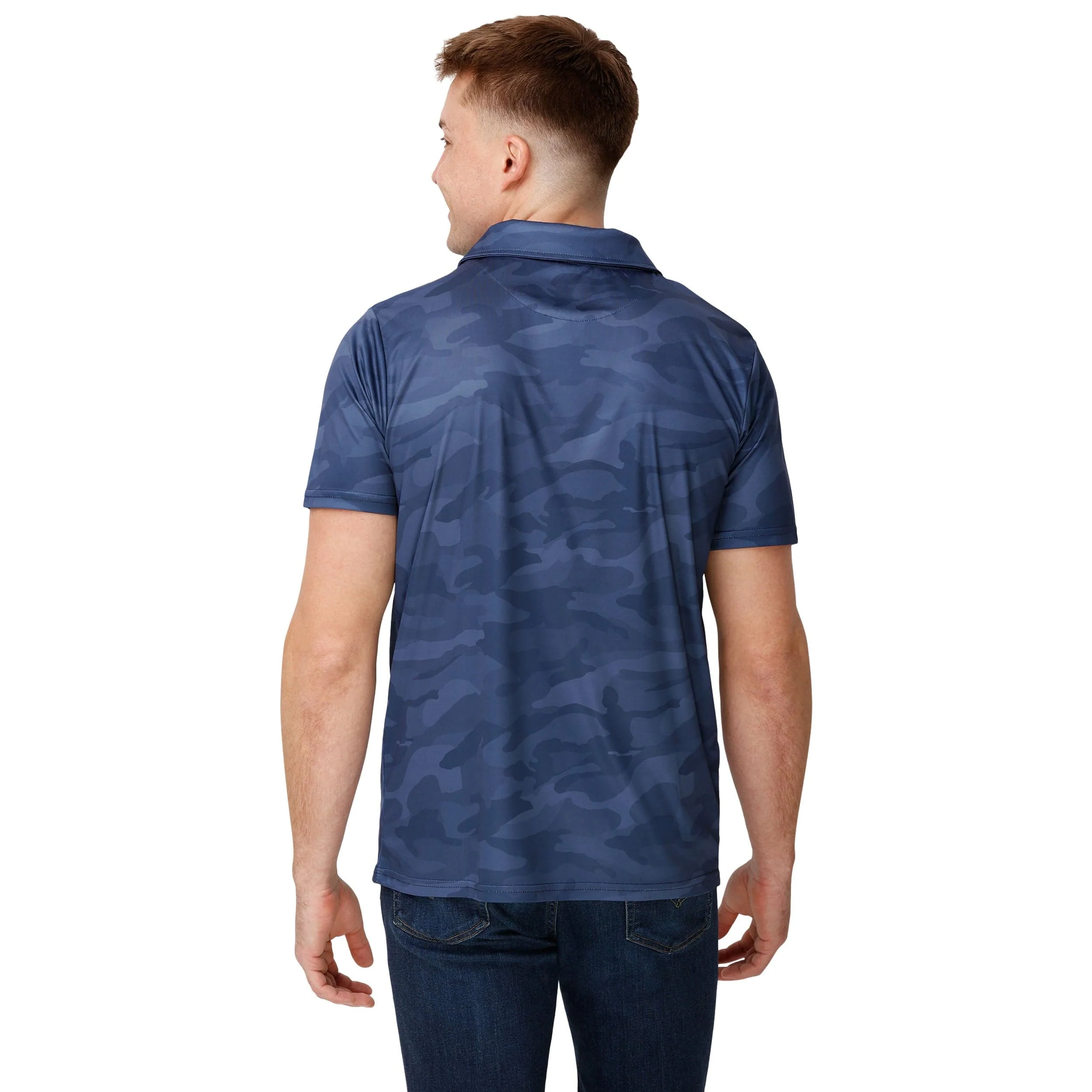Michigan Wolverines NCAA Mens Color Camo Polyester Polo - Image 3