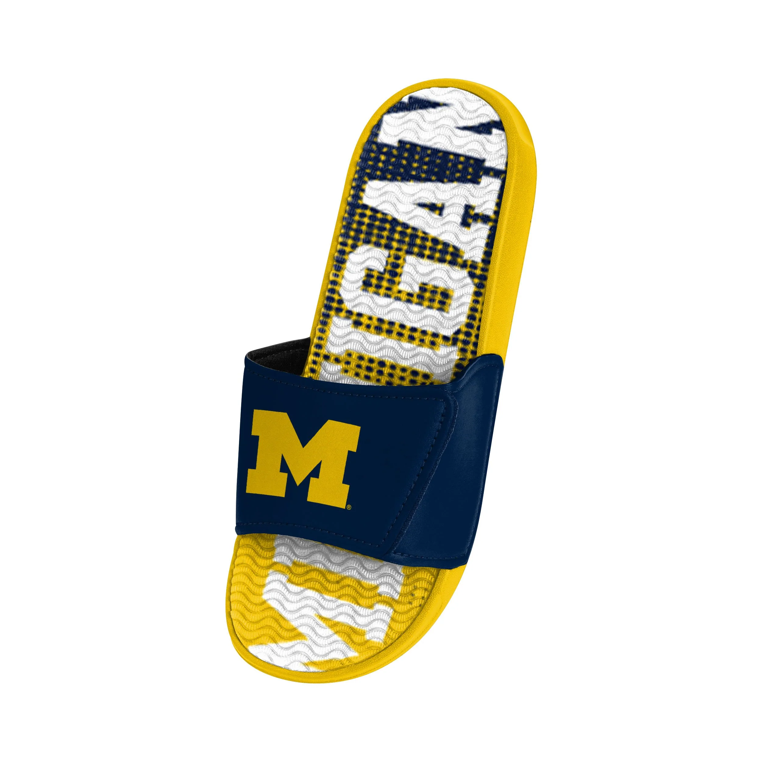 Michigan Wolverines NCAA Mens Gradient Wordmark Gel Slide - Image 3