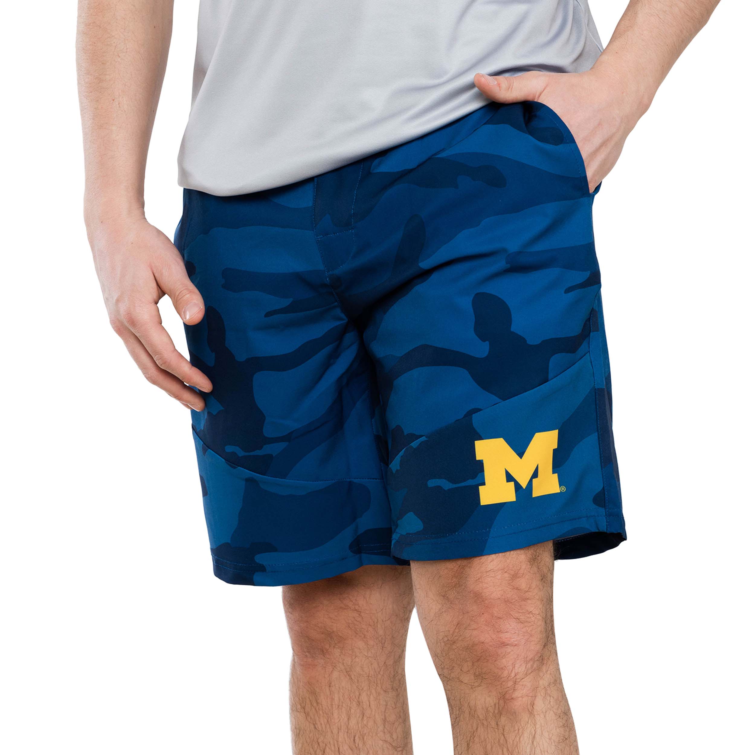 Michigan Wolverines NCAA Mens Nightcap Camo Walking Shorts - Image 2