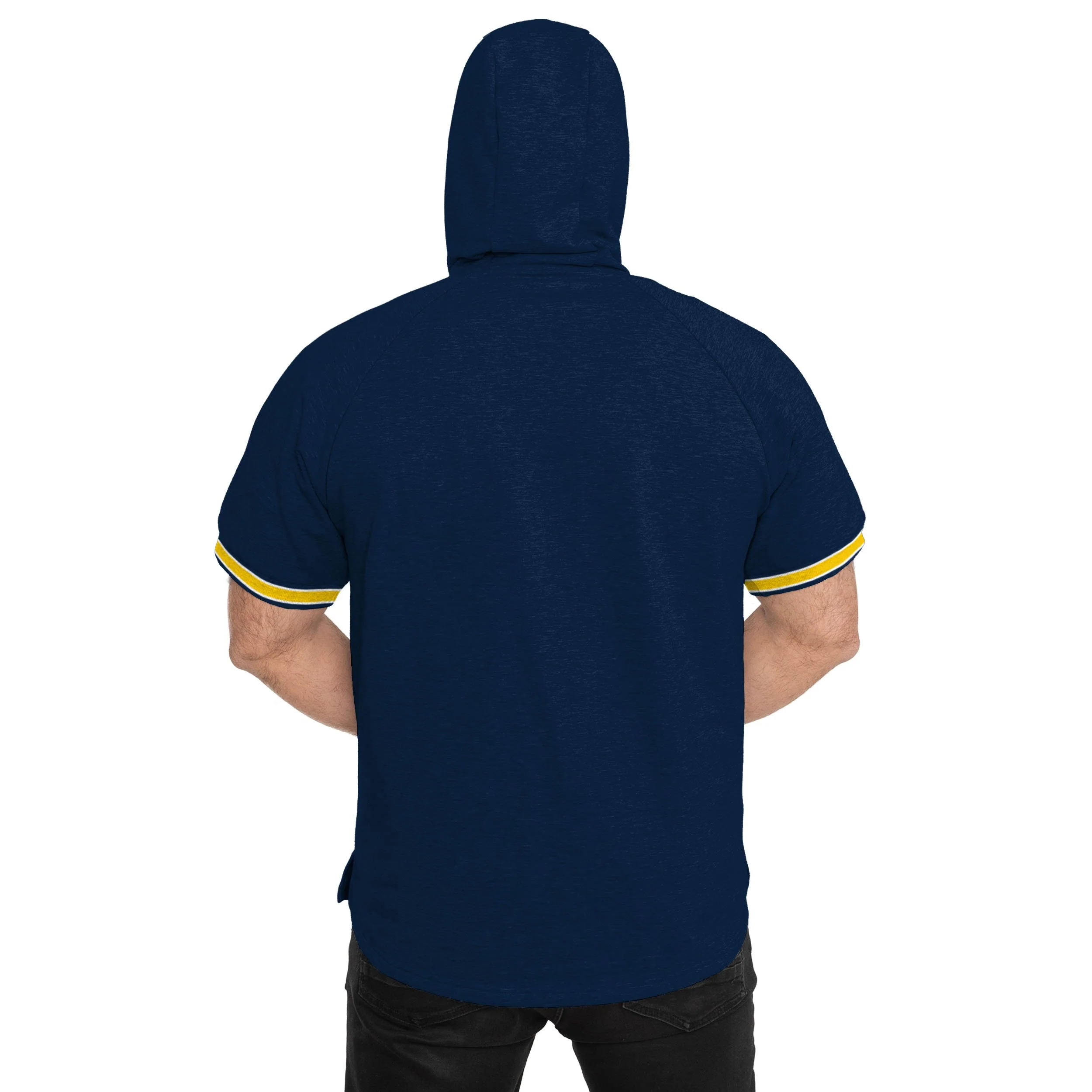 Michigan Wolverines NCAA Mens Short Sleeve Hoodie - Image 5