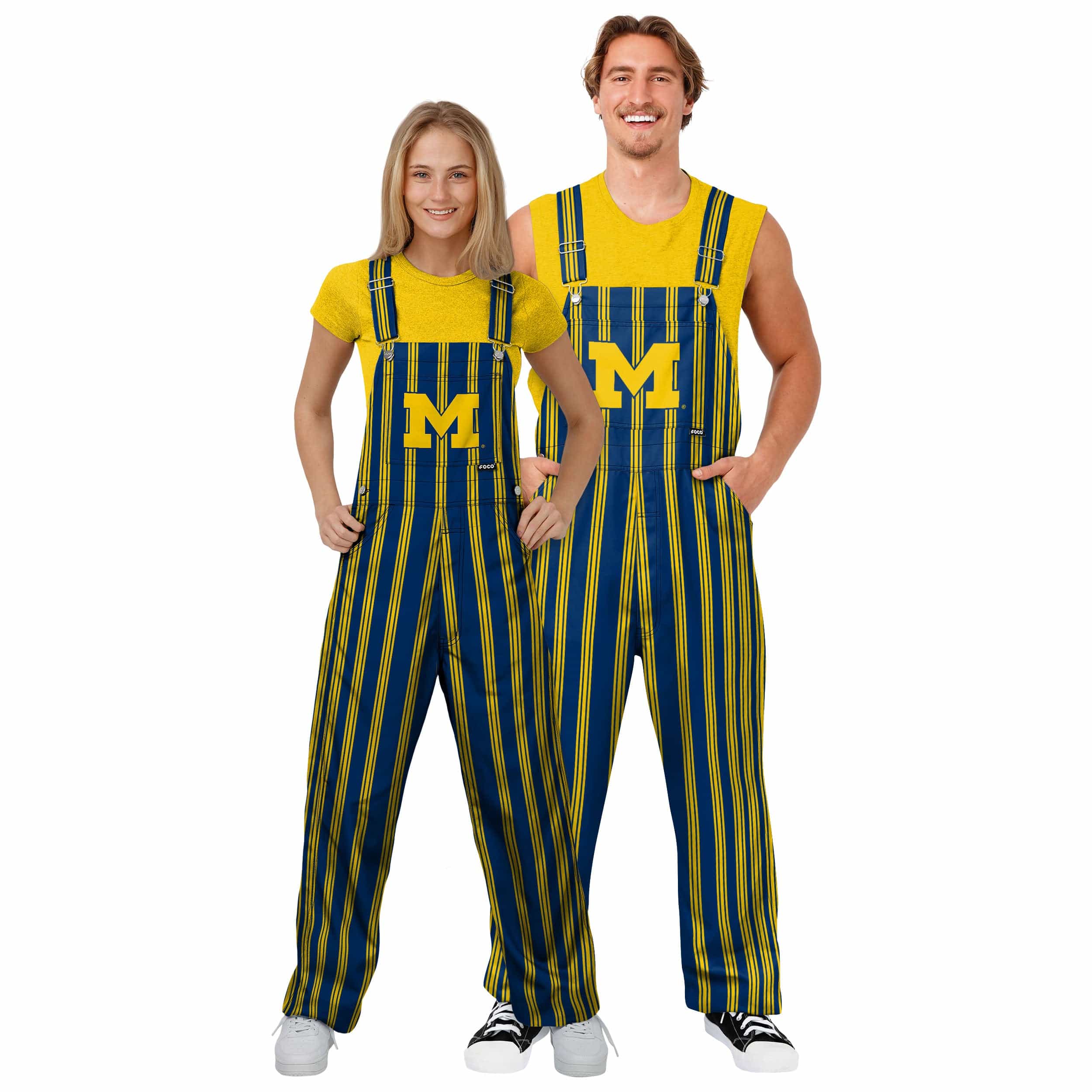 Michigan Wolverines NCAA Mens Sideline Spirit Bib Overalls - Image 3