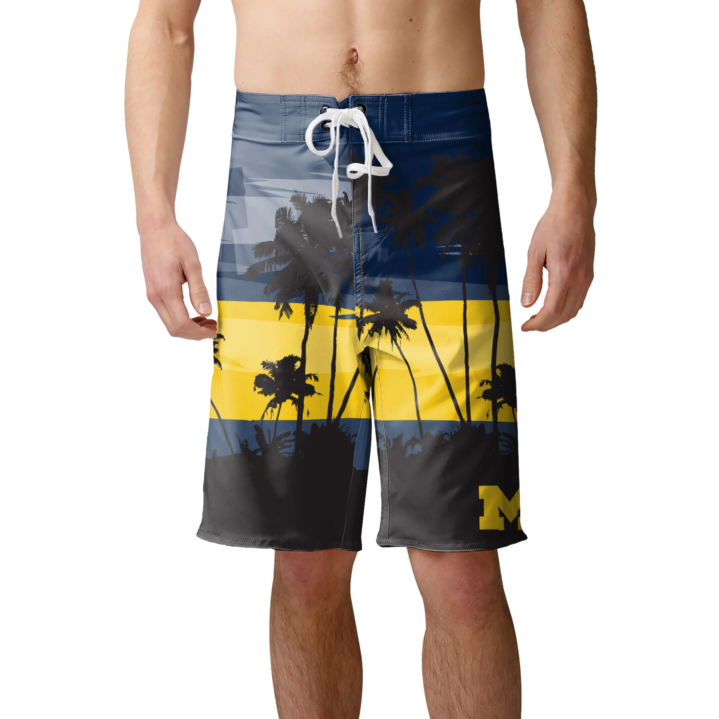 Michigan Wolverines NCAA Mens Sunset Boardshorts - Image 2