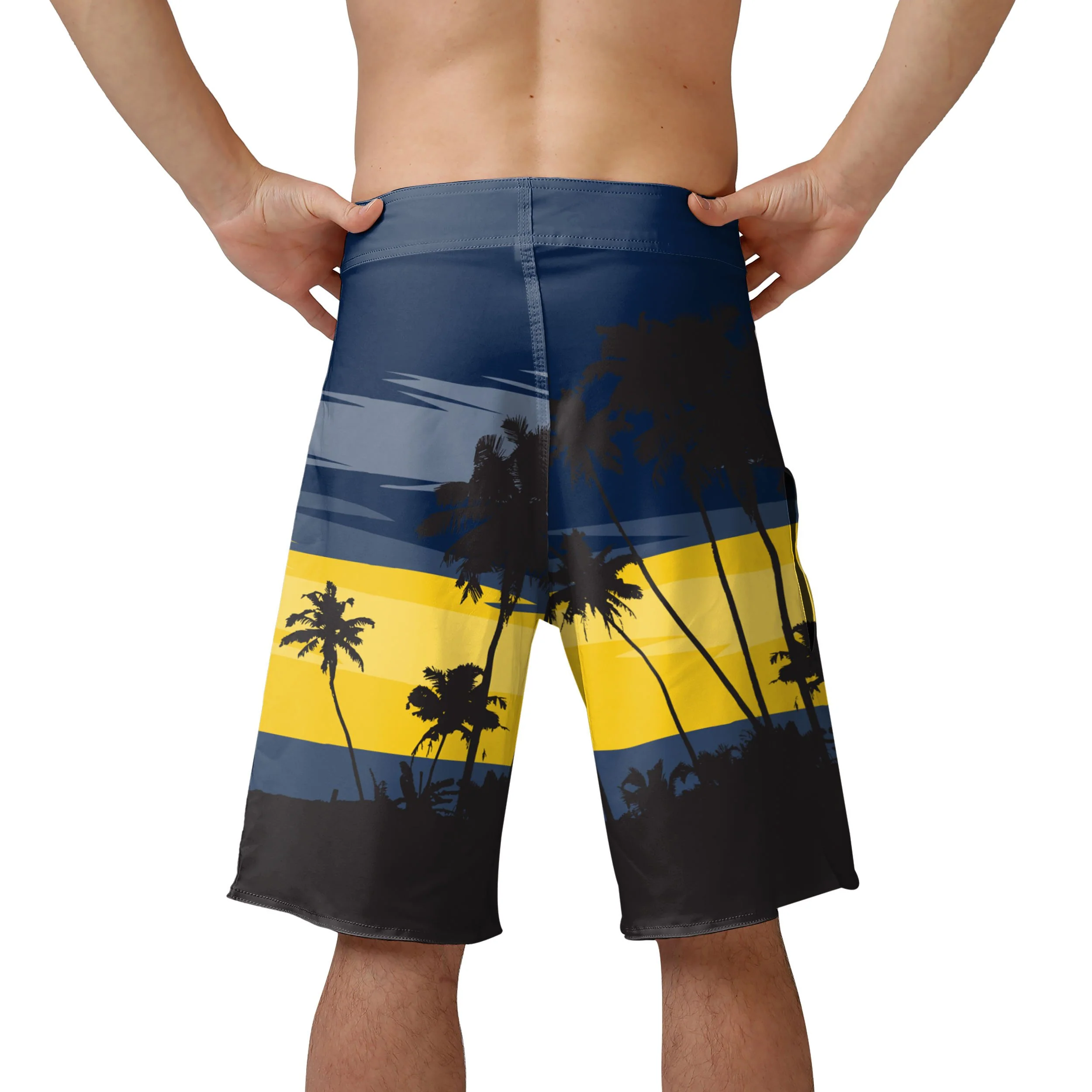 Michigan Wolverines NCAA Mens Sunset Boardshorts - Image 3