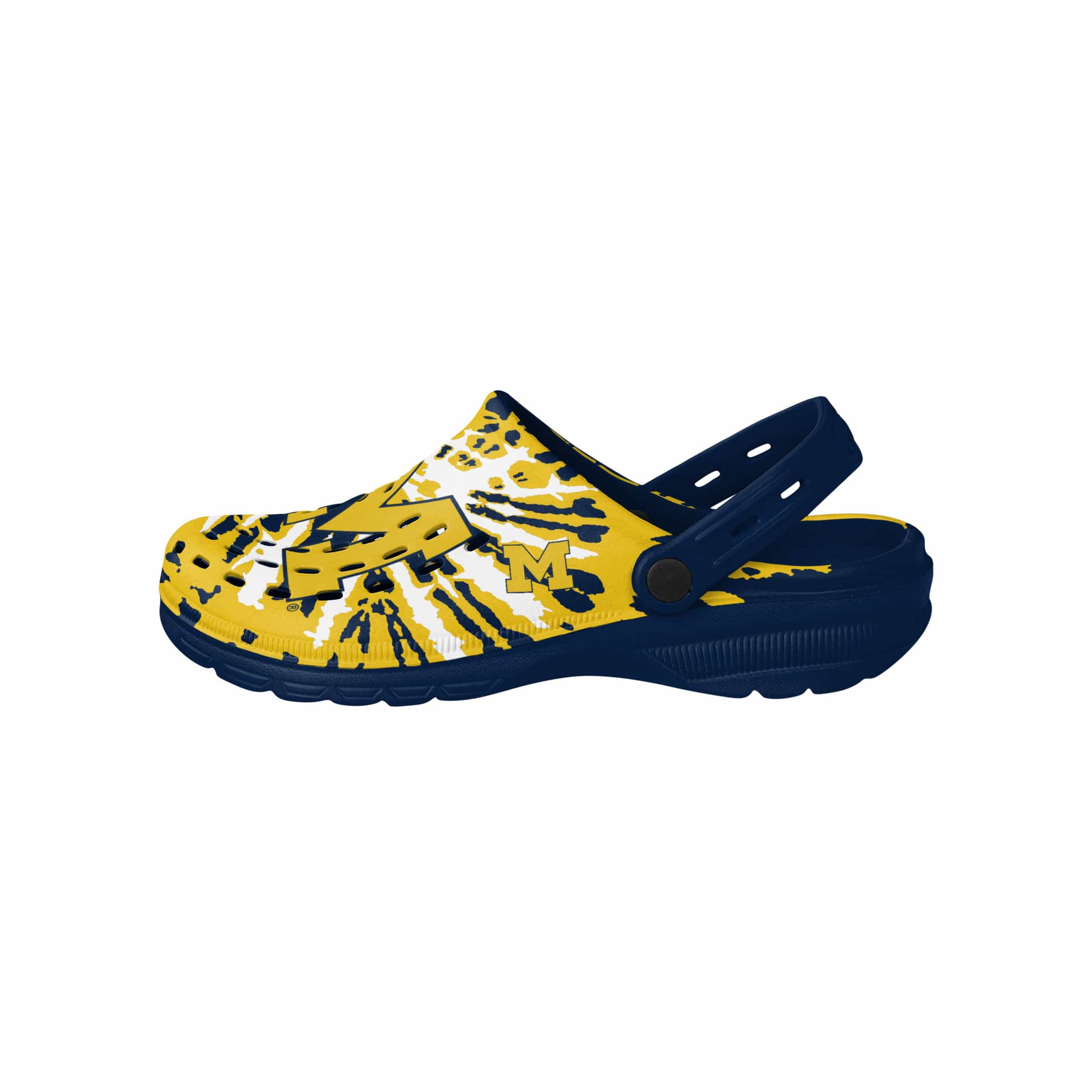 Michigan Wolverines NCAA Mens Tie-Dye Clog With Strap - Image 2