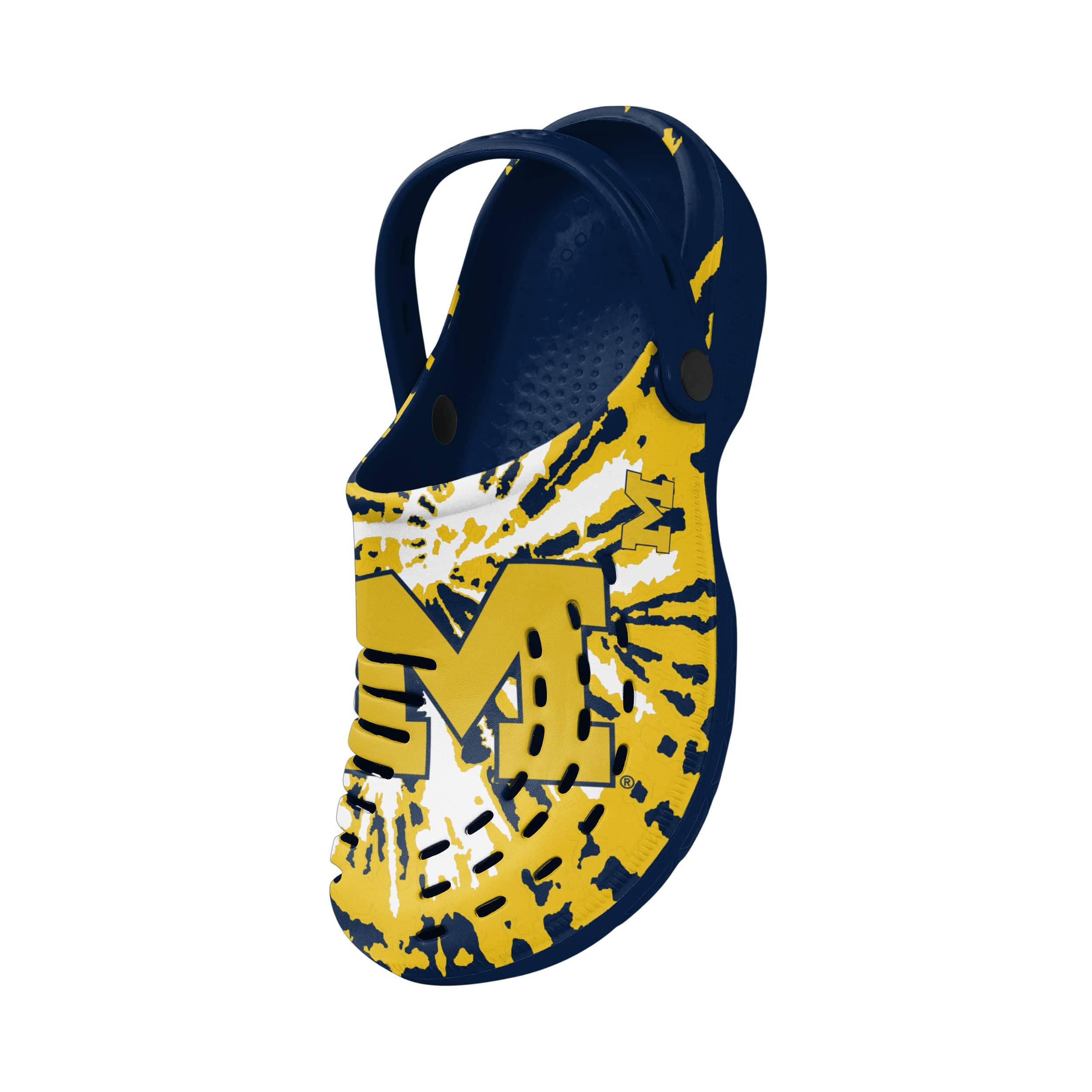 Michigan Wolverines NCAA Mens Tie-Dye Clog With Strap - Image 3
